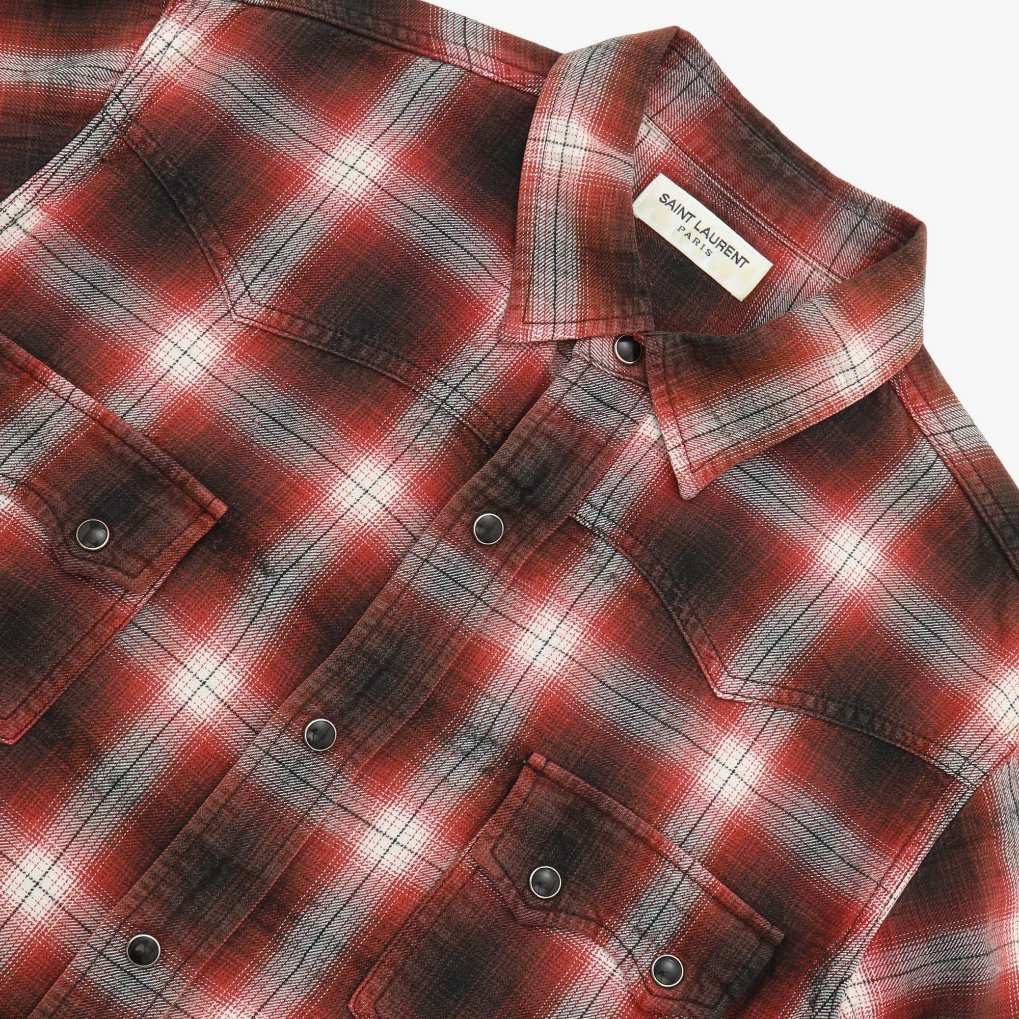 Ombre Check Western Shirt