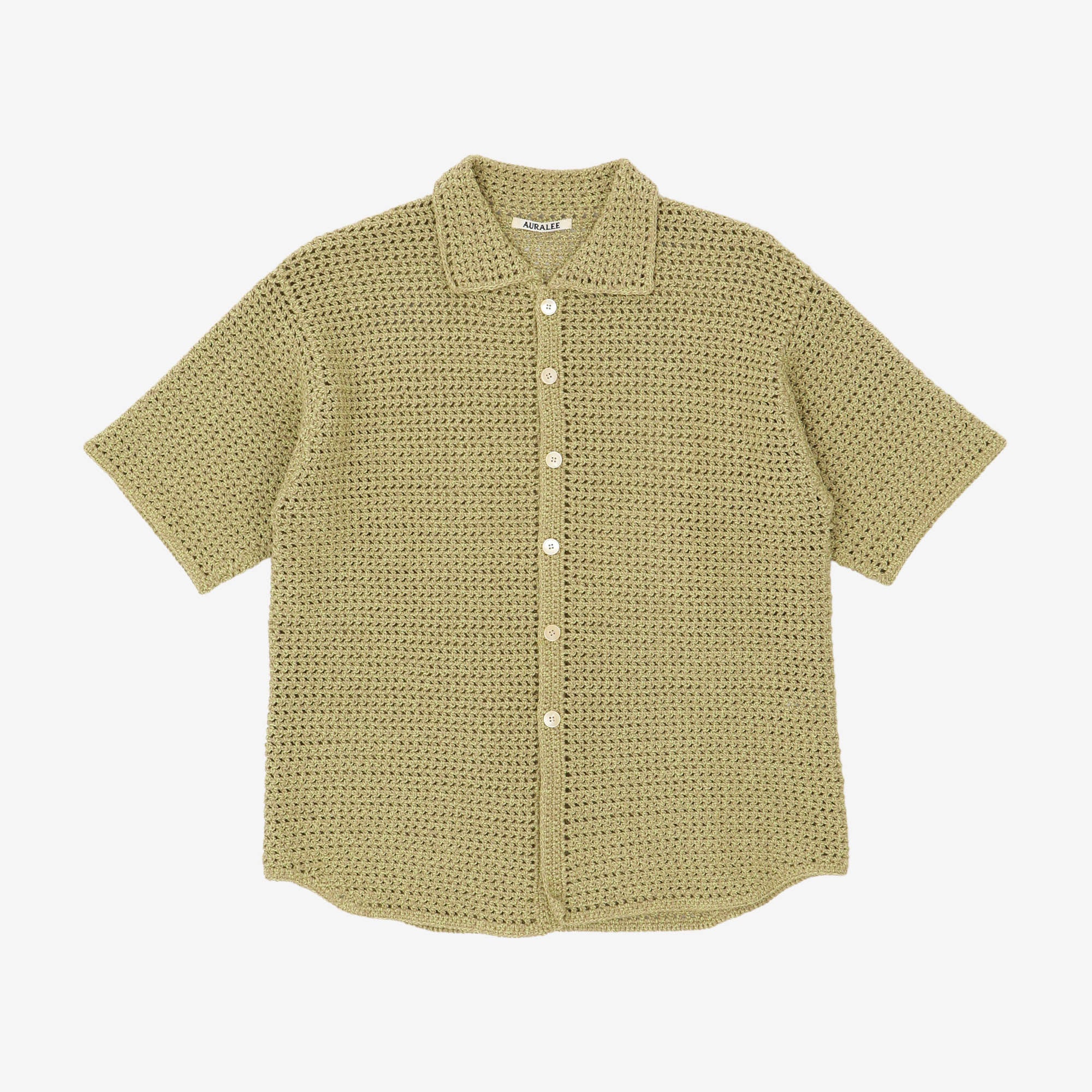 Hand Crochet Knit Half Sleeved Shirt
