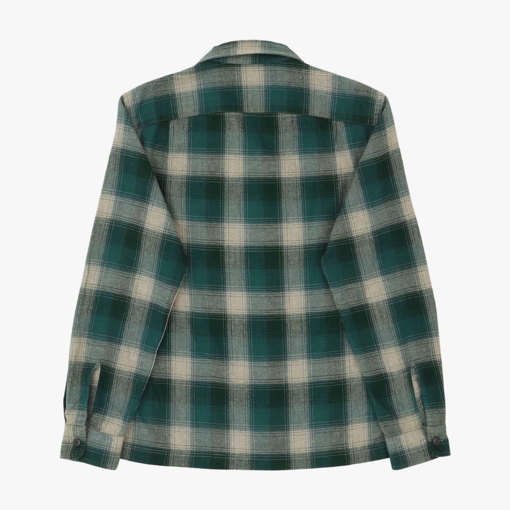 Plaid Brushed Camp Flannel Shirt