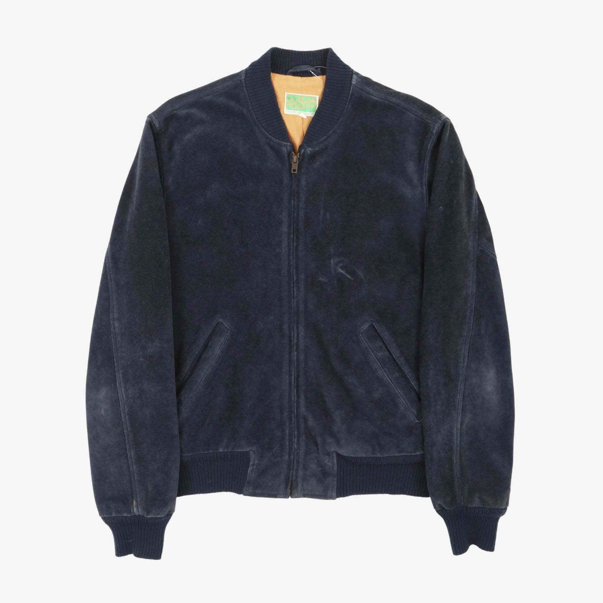 1960s Archival Blue Suede Bomber Jacket