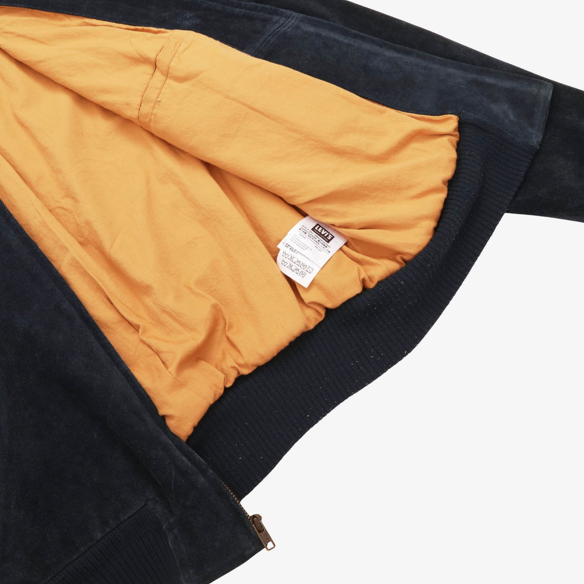 1960s Archival Blue Suede Bomber Jacket