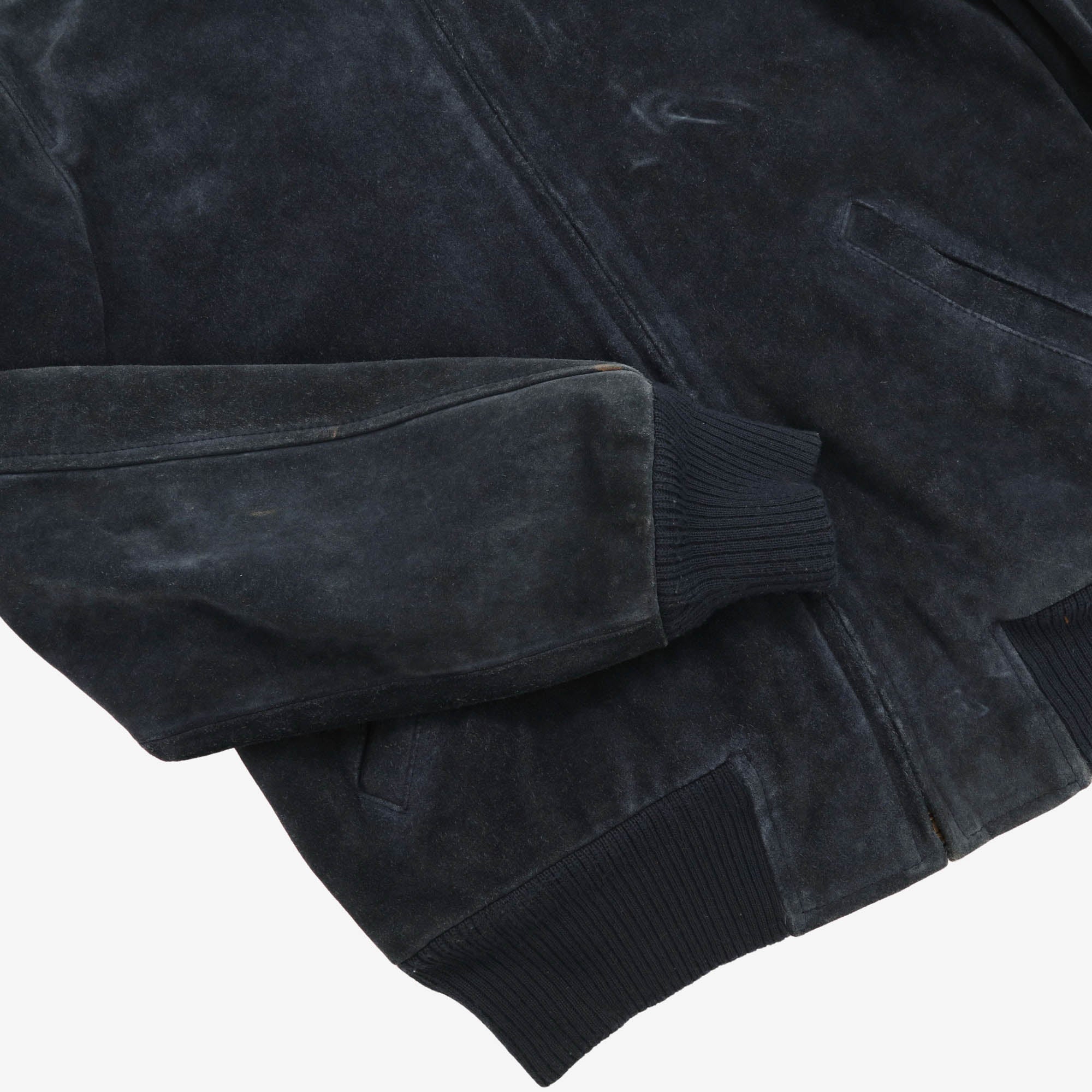 1960s Archival Blue Suede Bomber Jacket