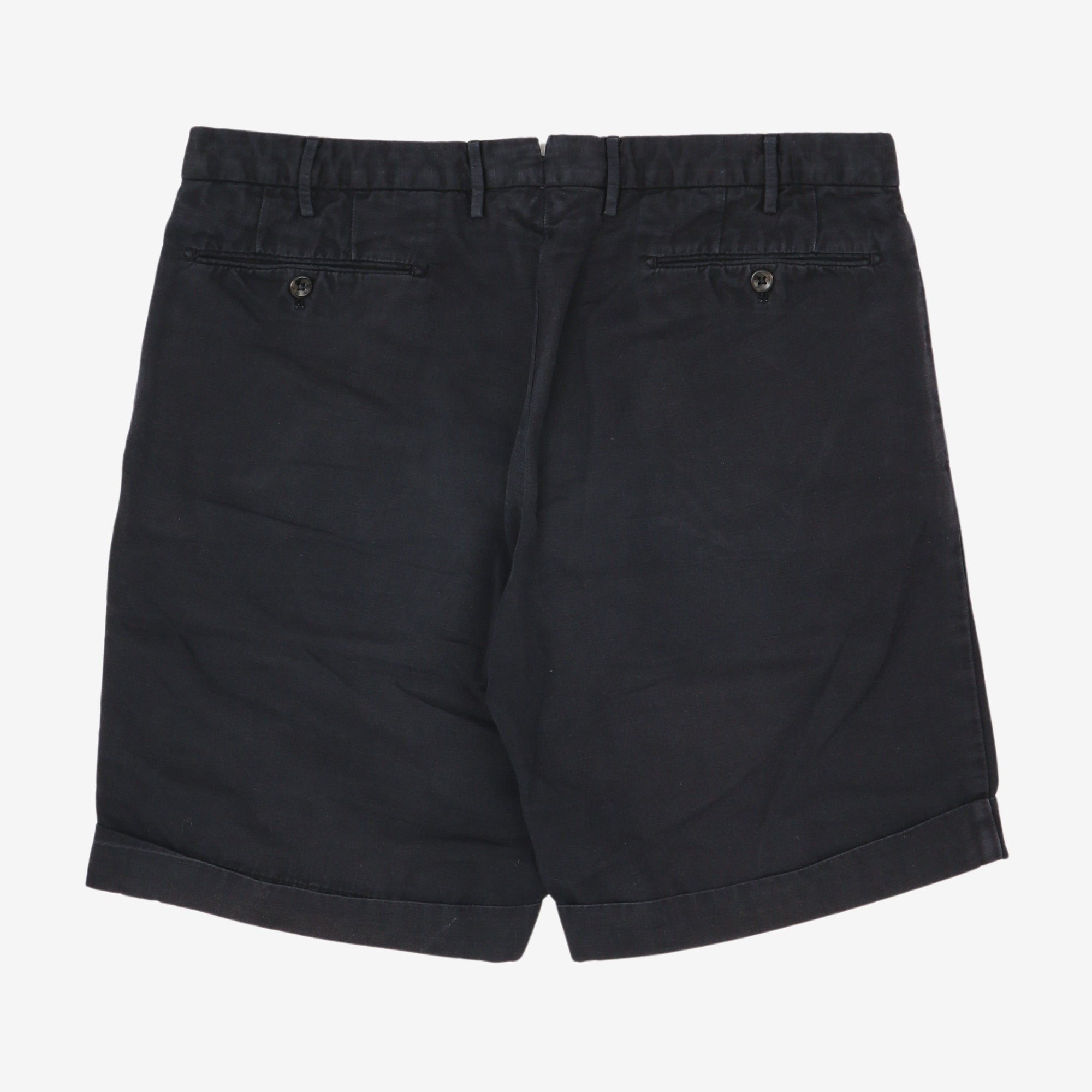 Linen Blend Pleated Shorts (35W)