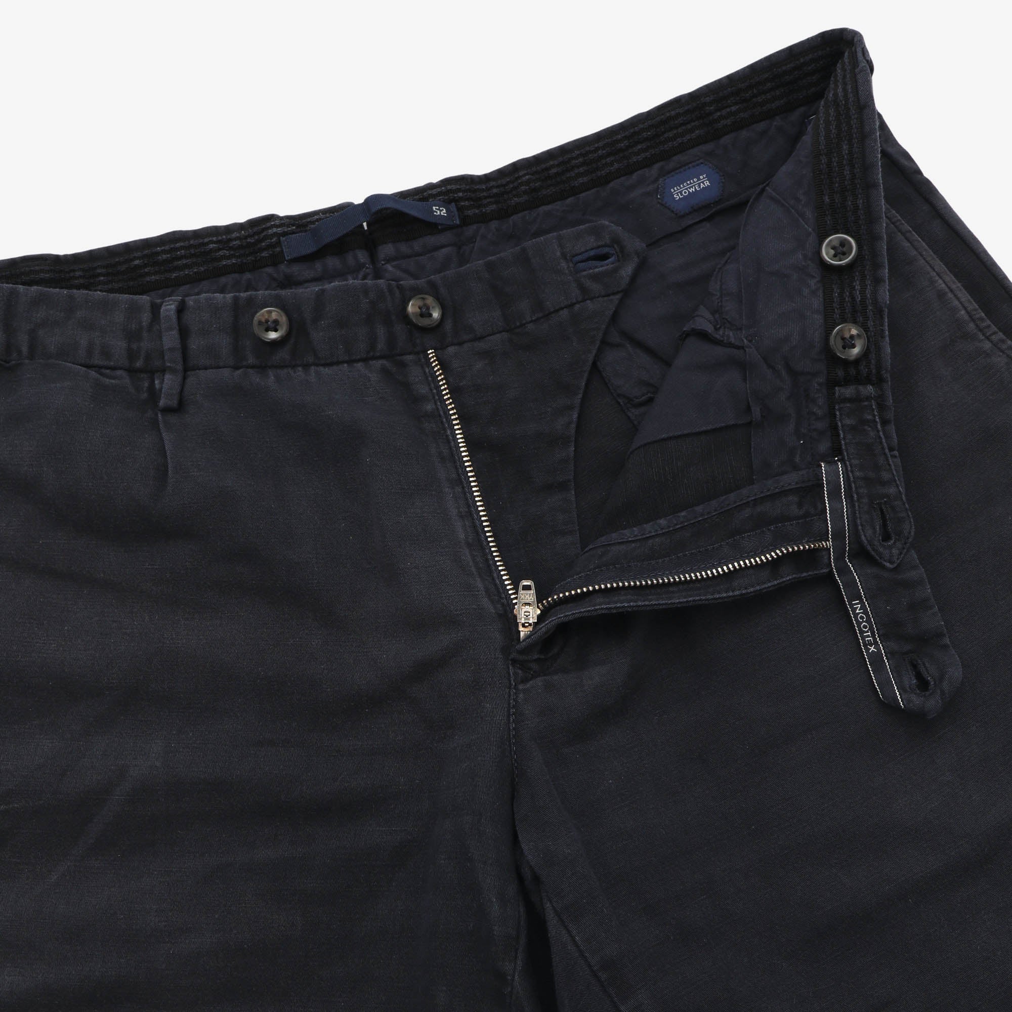 Linen Blend Pleated Shorts (35W)