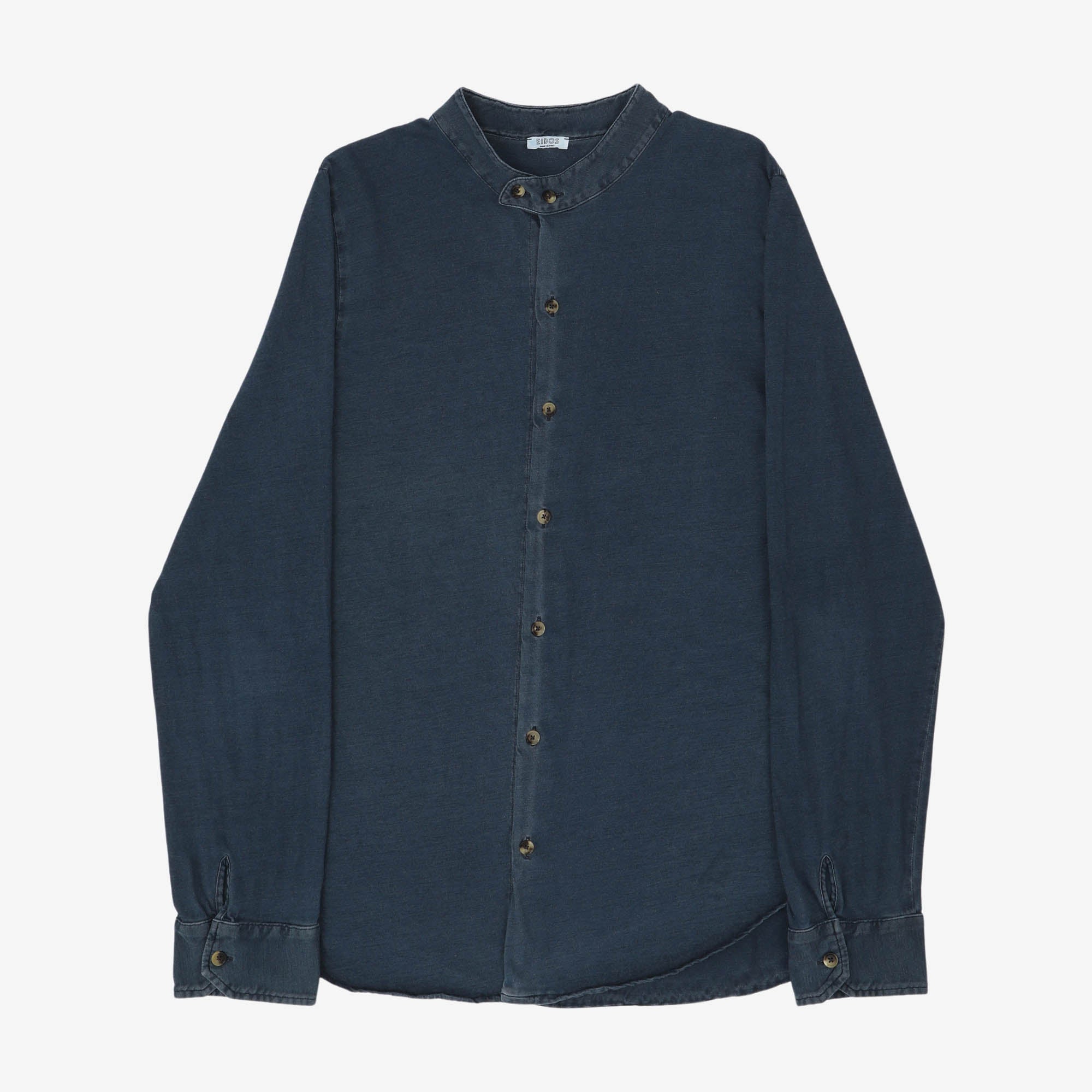 Band Collar Jersey Shirt