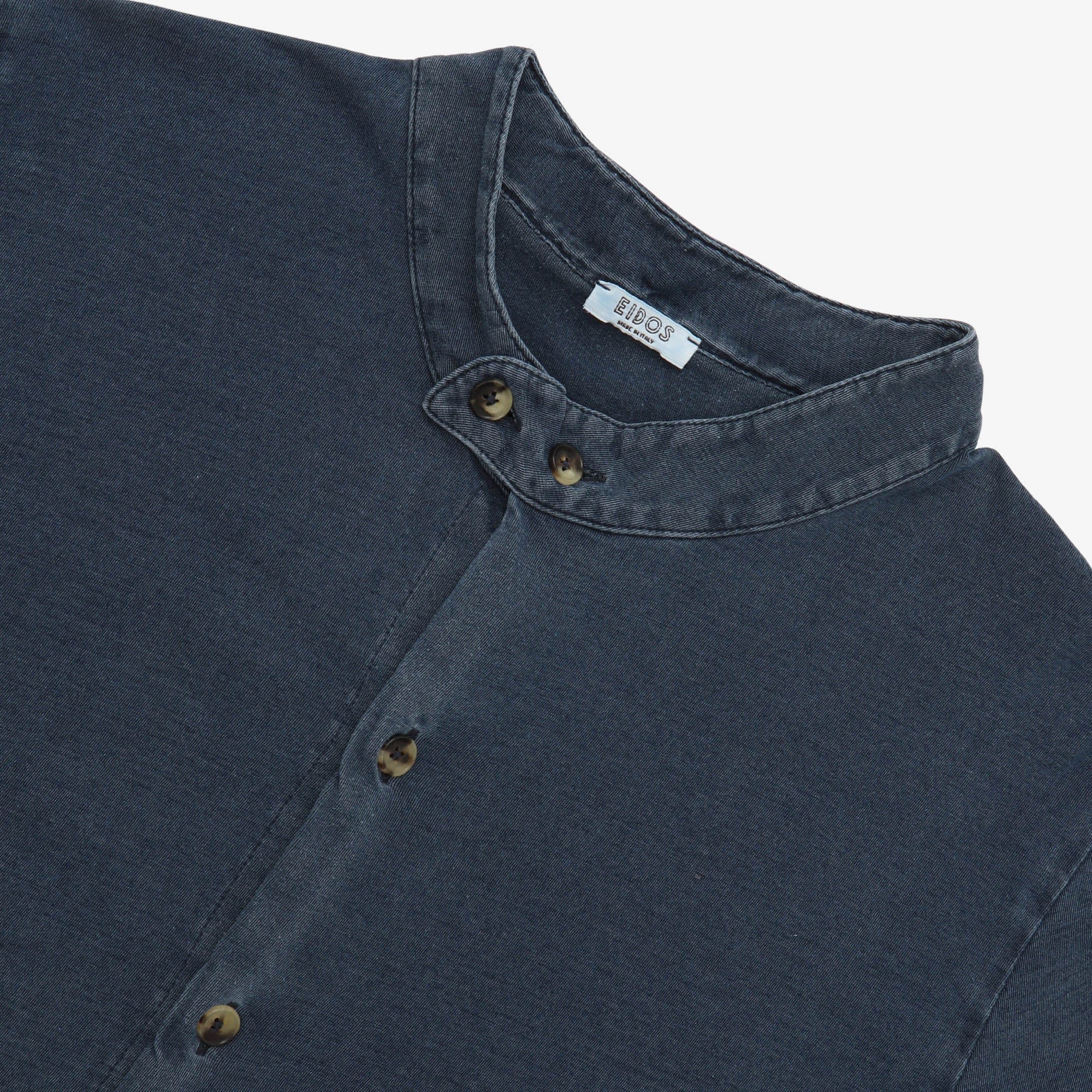 Band Collar Jersey Shirt