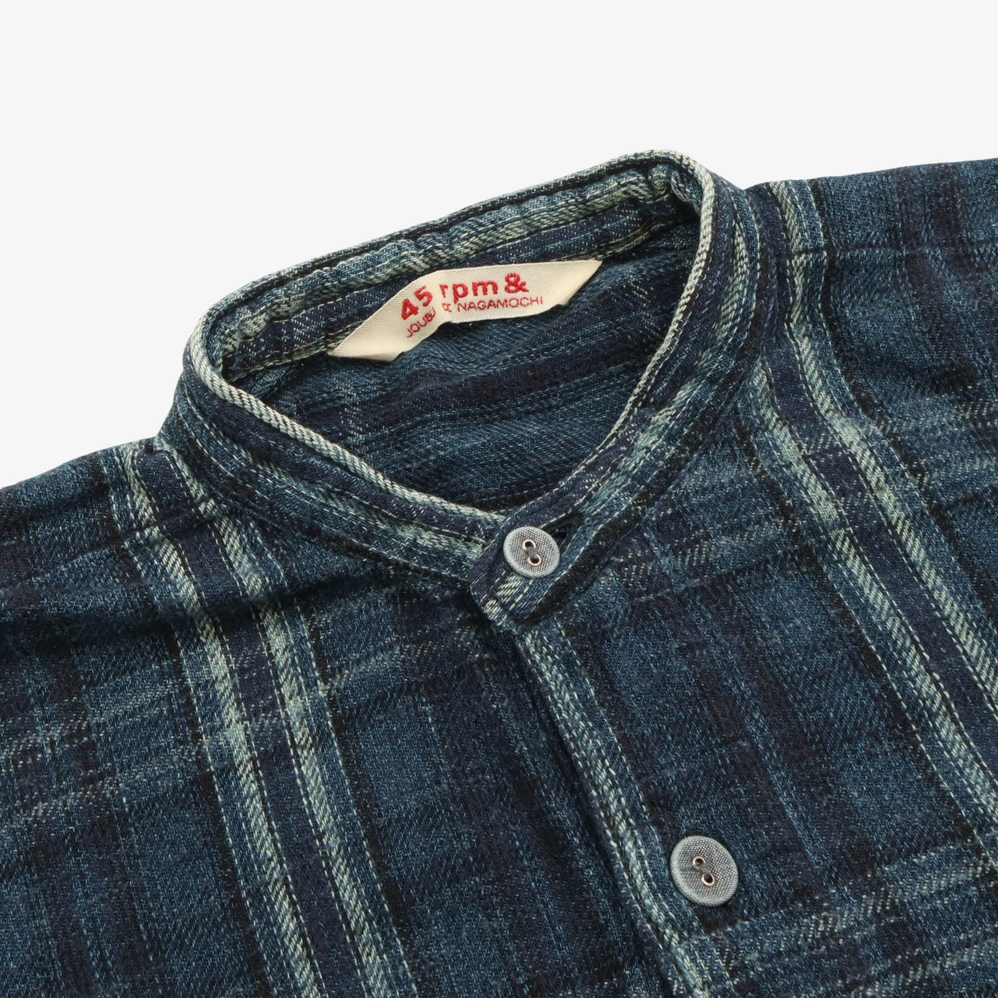 Band Collar Check PO Shirt