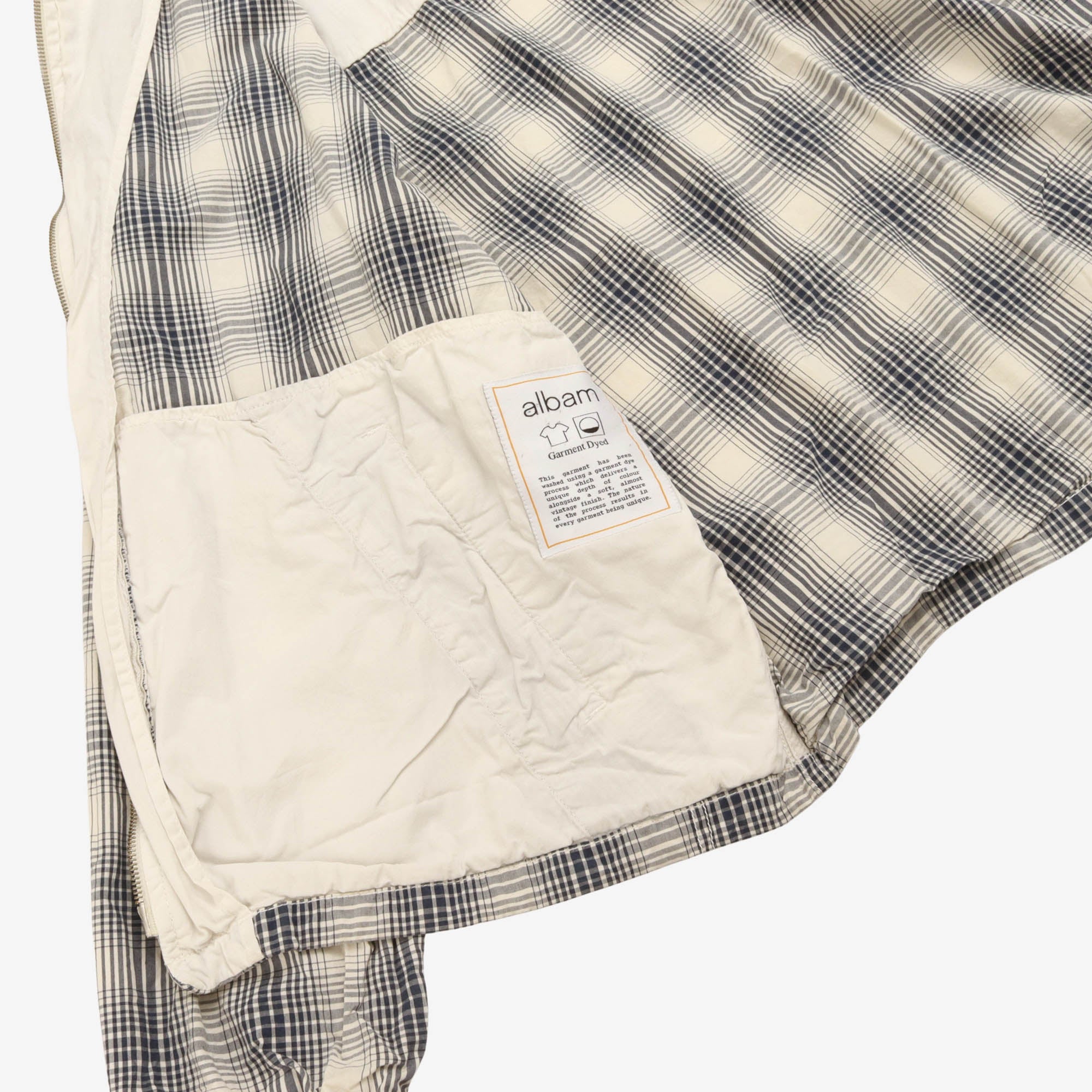 Garment Dyed Check Harrington