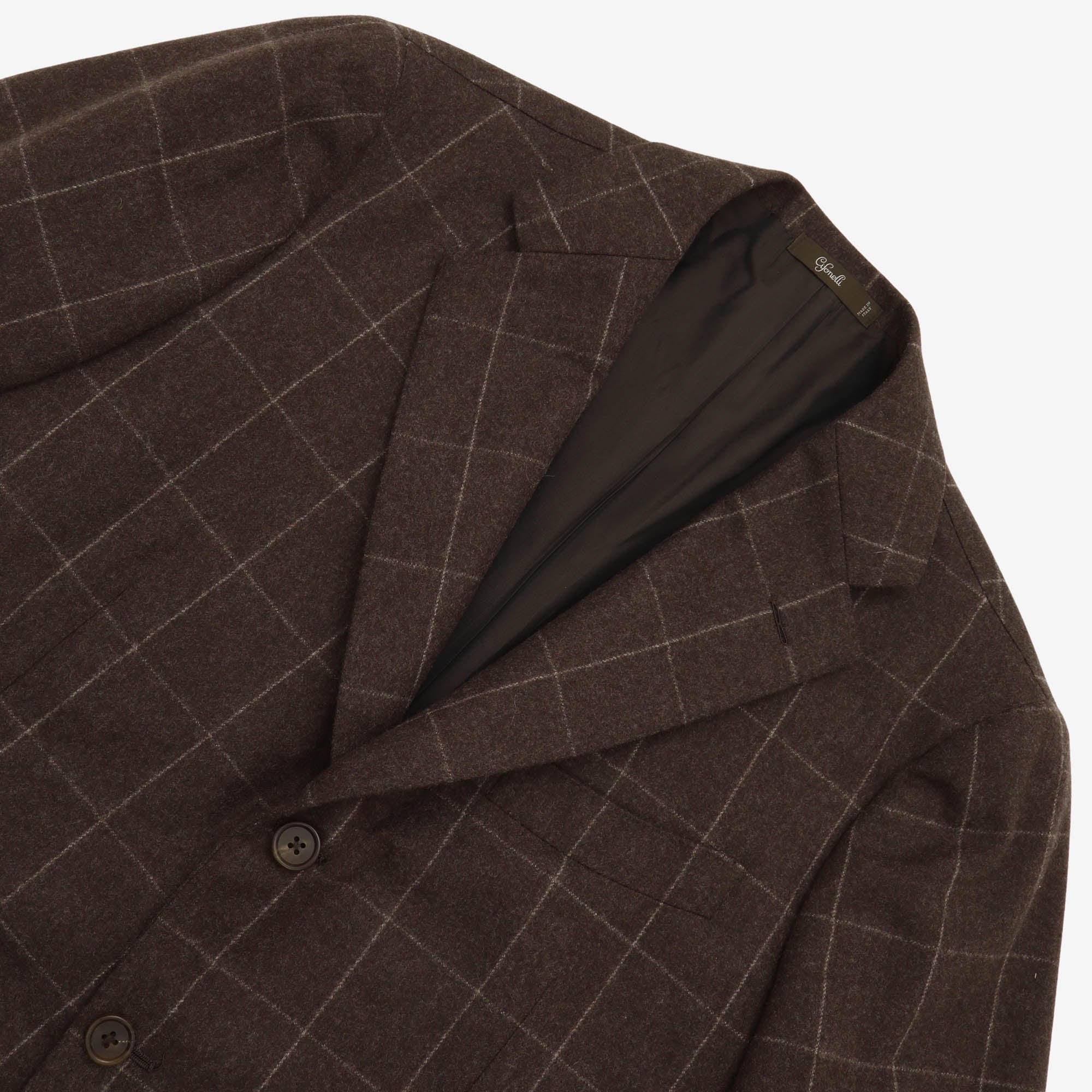 Wool Flannel Check Blazer