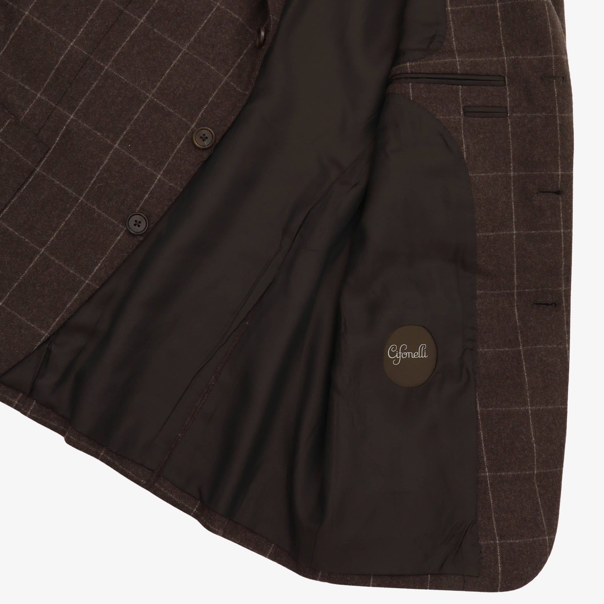 Wool Flannel Check Blazer