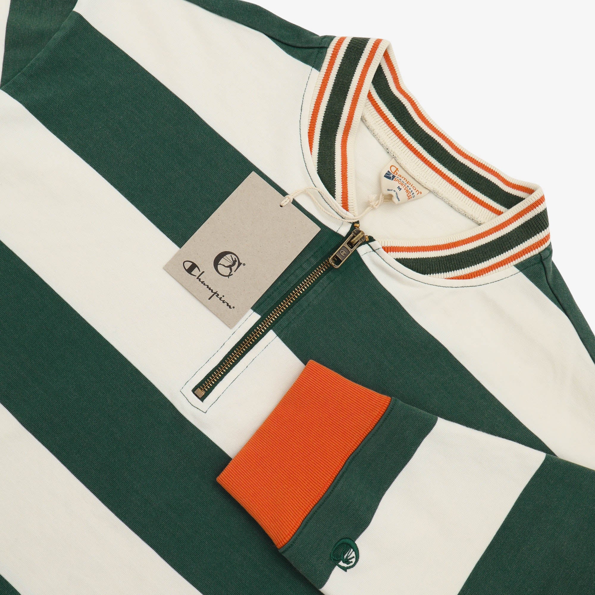 Striped Half Zip Sweatshirt