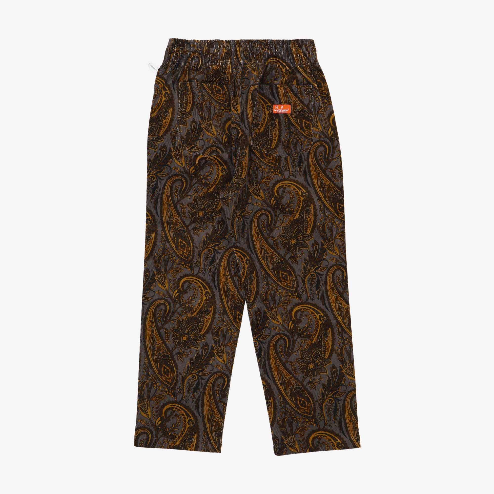 Semi Wide Paisley Cord Chef Pants