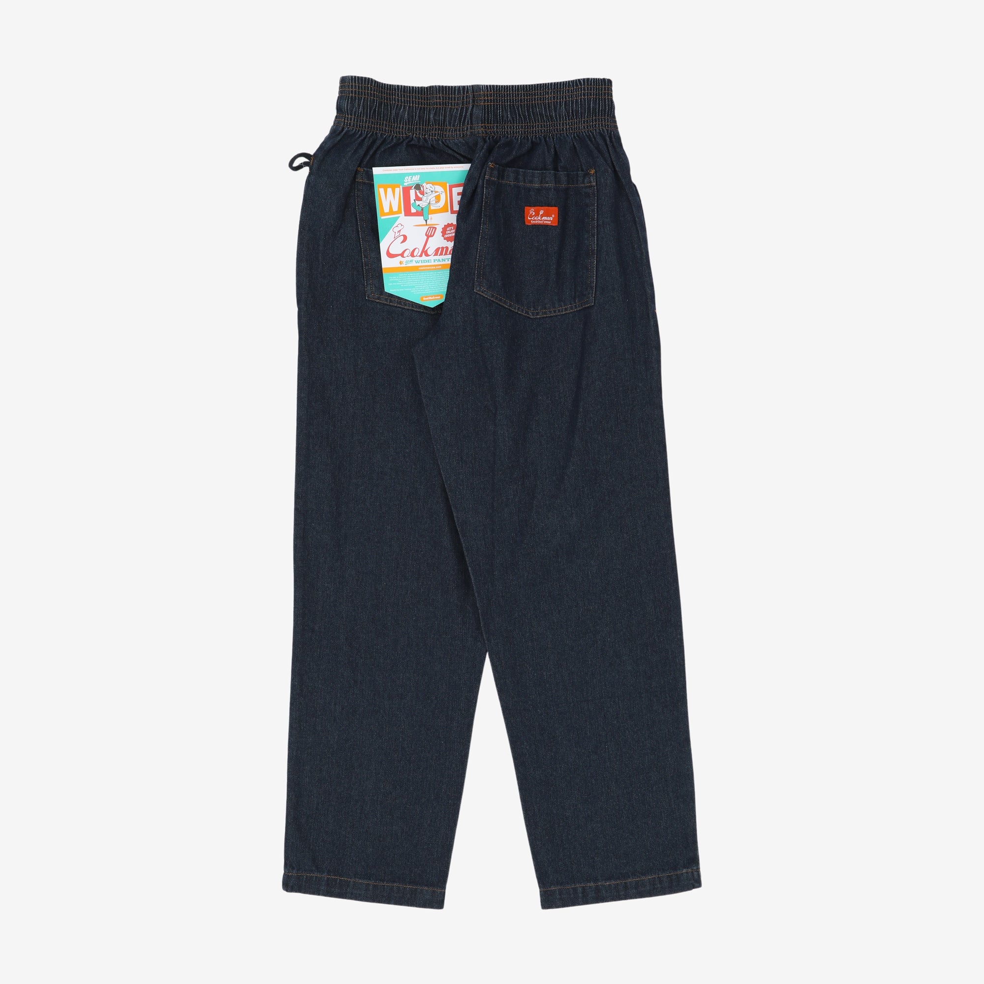 Denim Semiwide Chef Pants