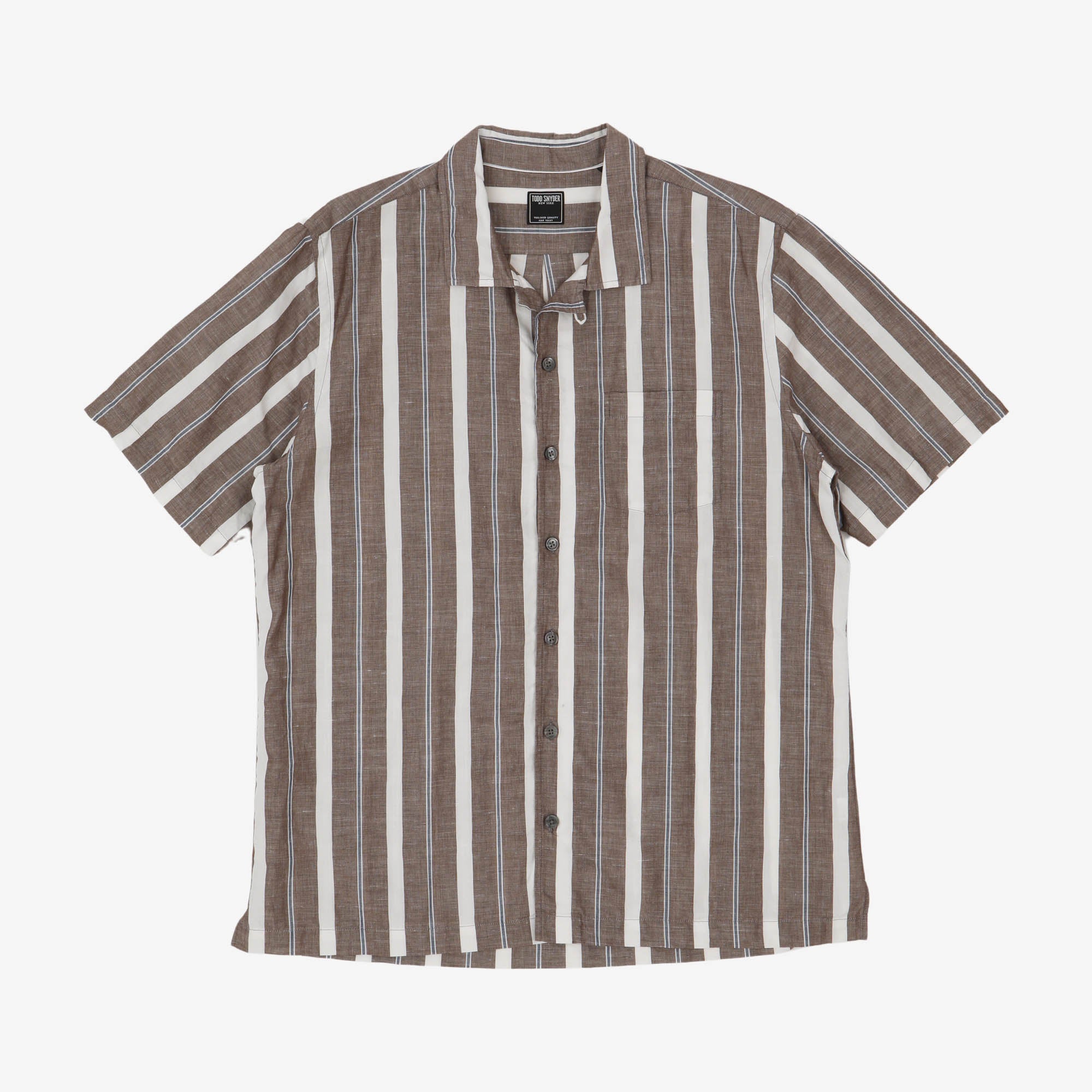 Linen Blend Striped Shirt