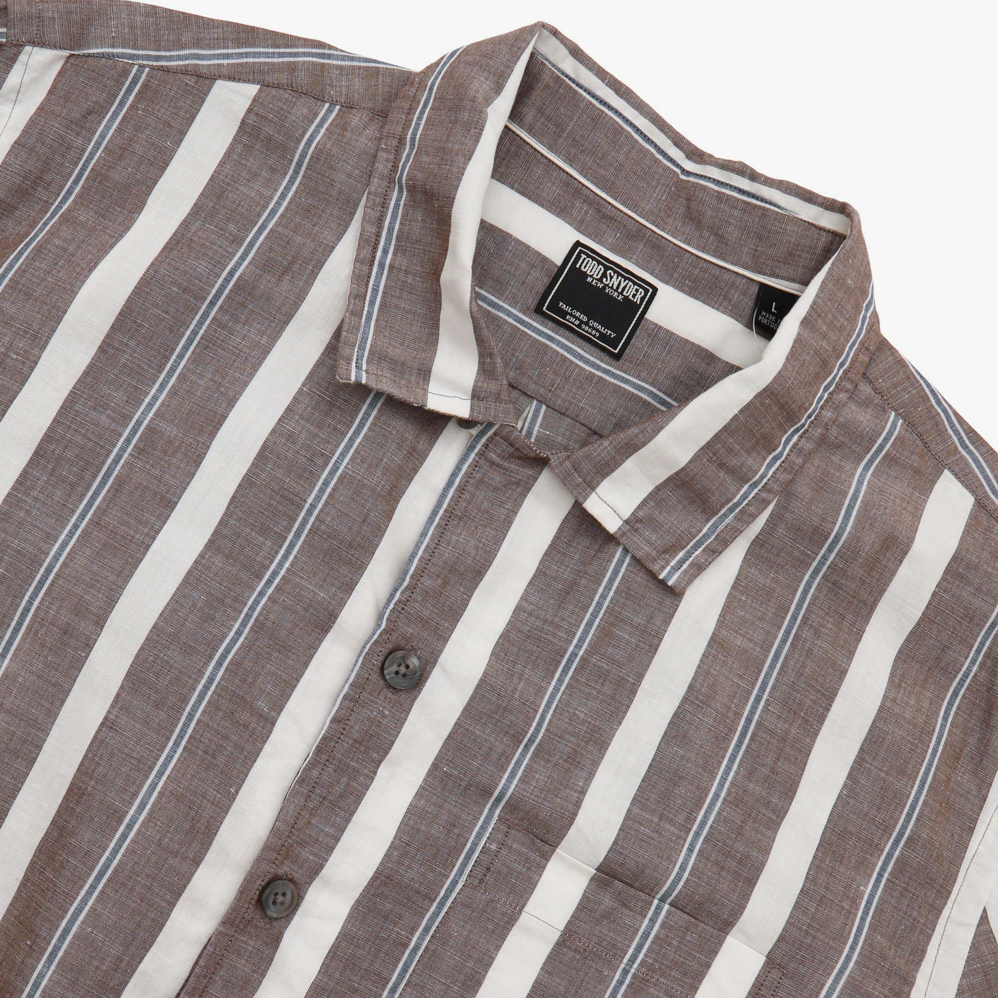 Linen Blend Striped Shirt