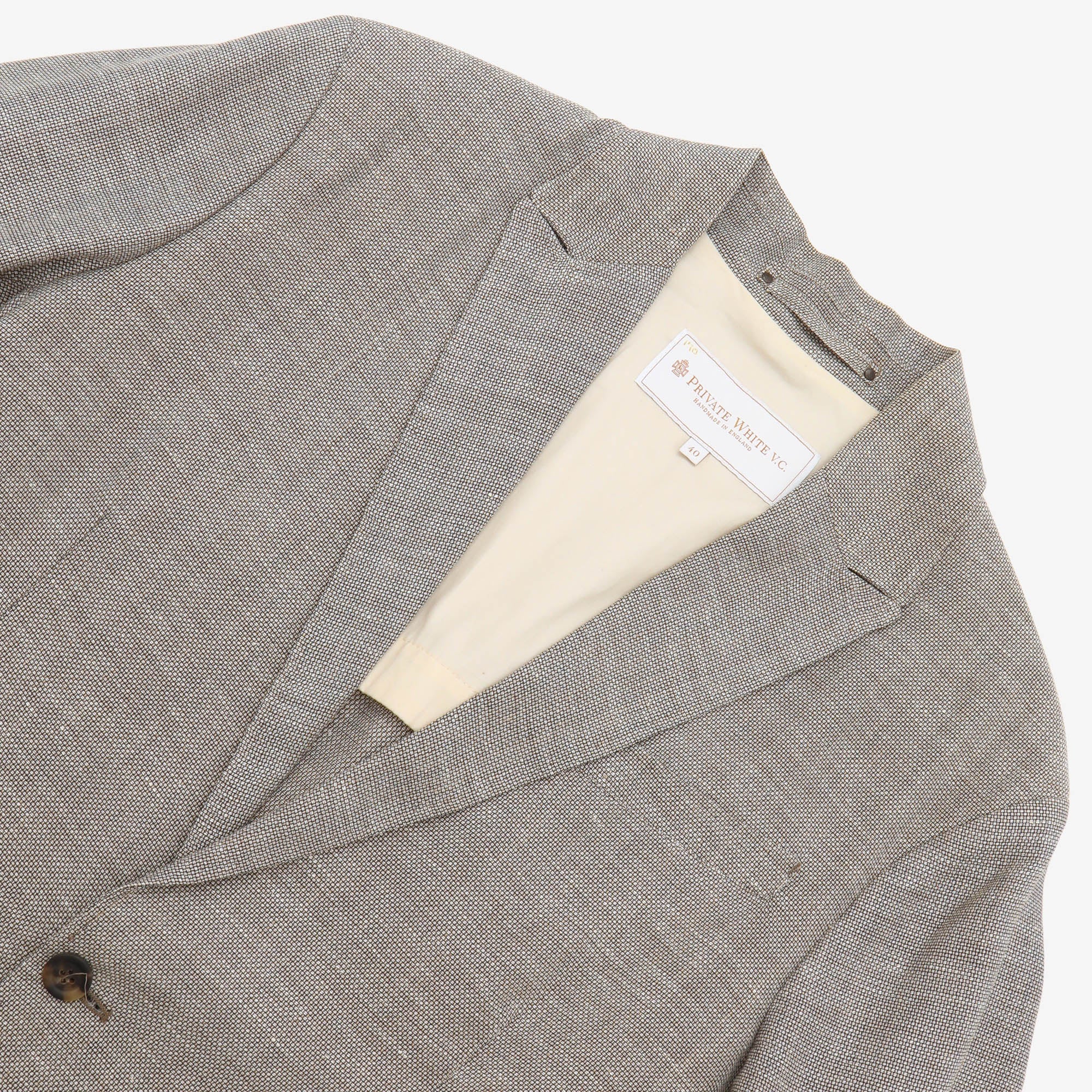 Ecoseam Linen Blend Hopsack Blazer