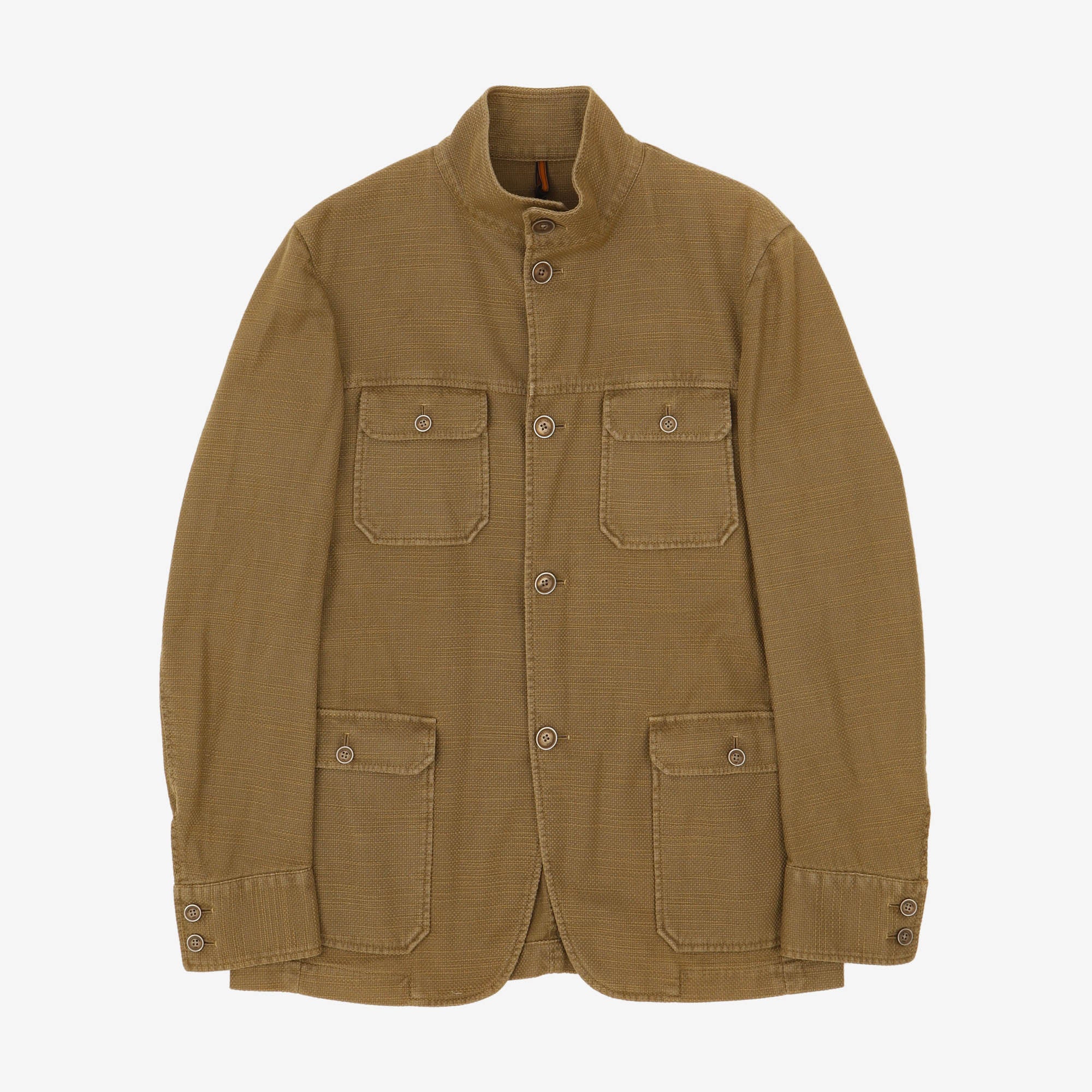 Linen Blend Woven Field Jacket