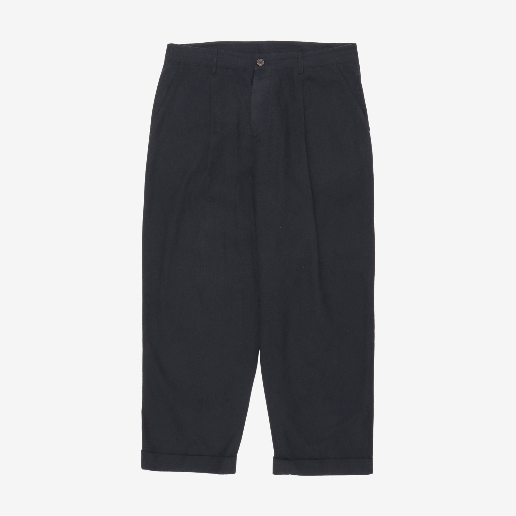 Brushed Cotton Pleated Trousers (36W X 30L)