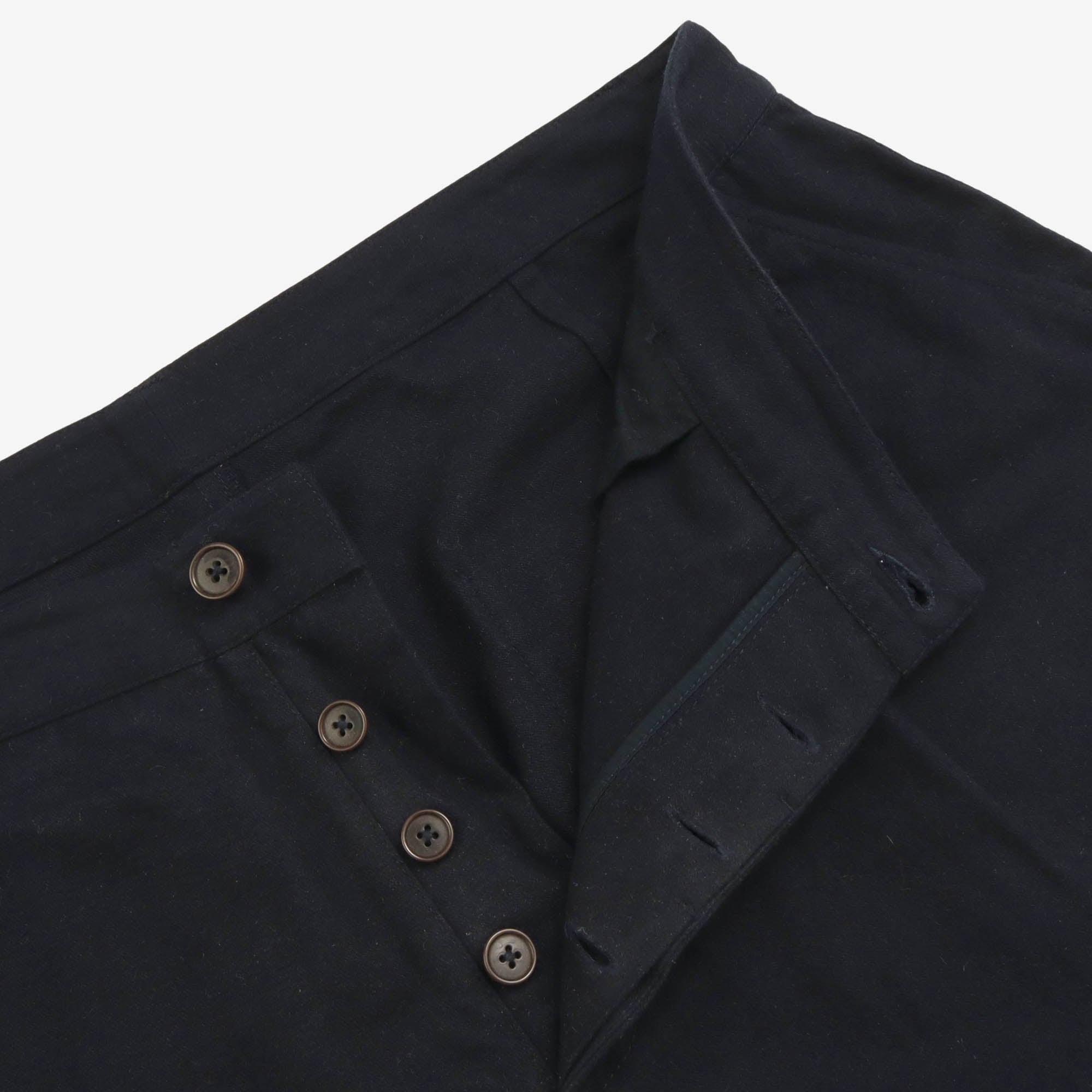 Brushed Cotton Pleated Trousers (36W X 30L)