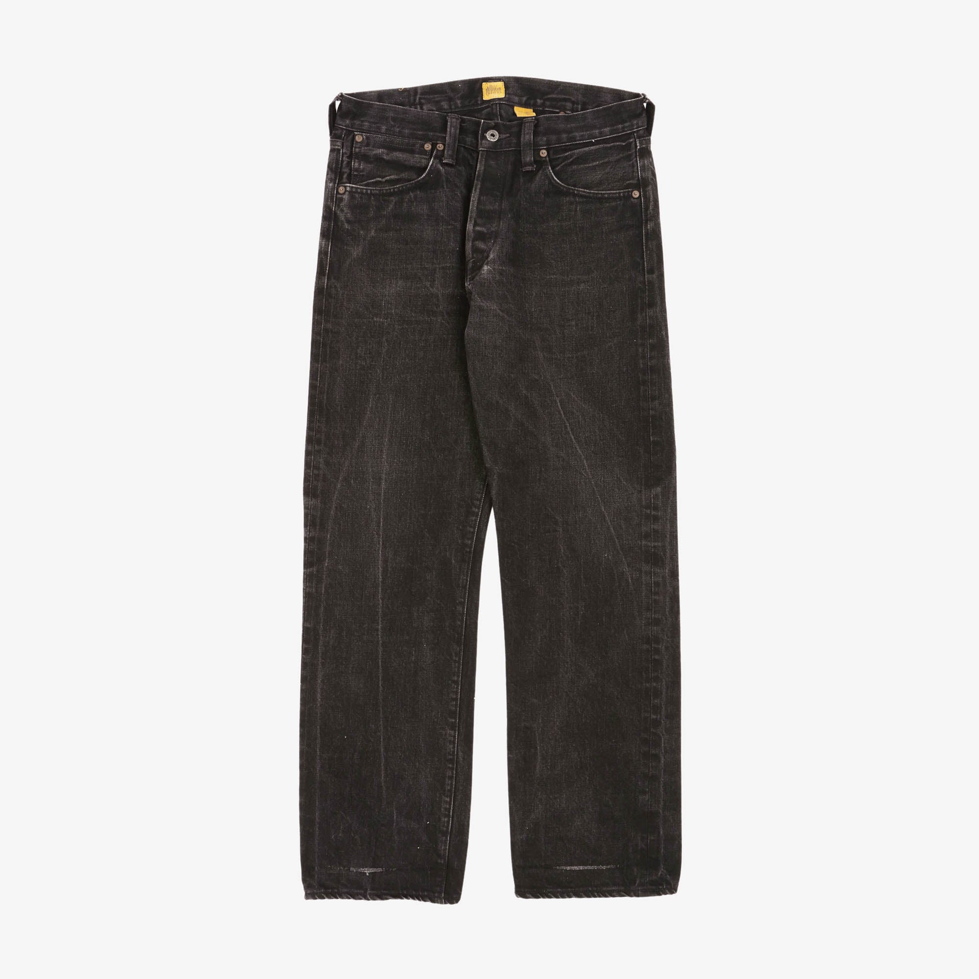 Cinch Back Straight Selvedge Jeans (33W X 31.5L)