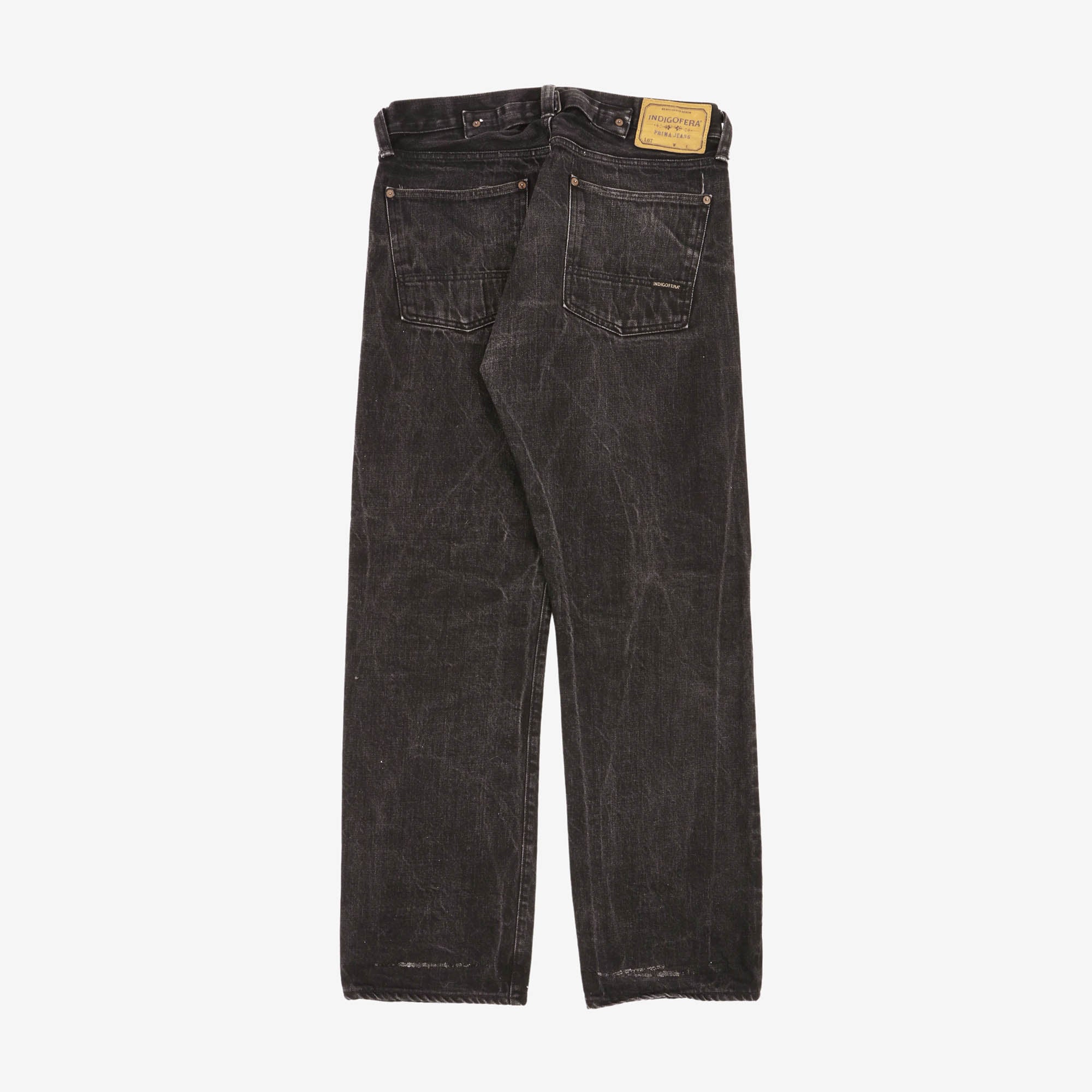 Cinch Back Straight Selvedge Jeans (33W X 31.5L)