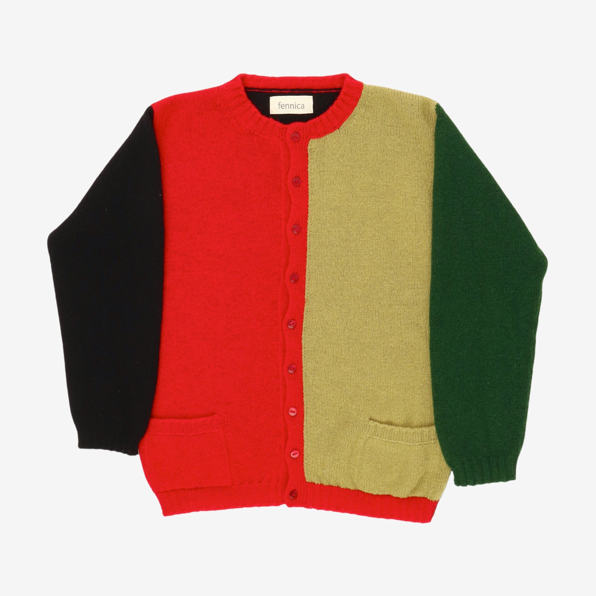 Colourblock Wool Cardigan (Beams)
