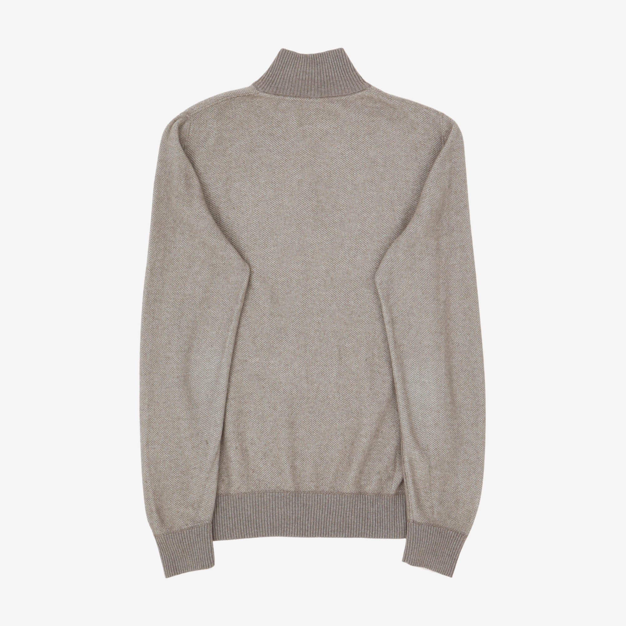 Silk Cashmere Quarter Zip Sweater