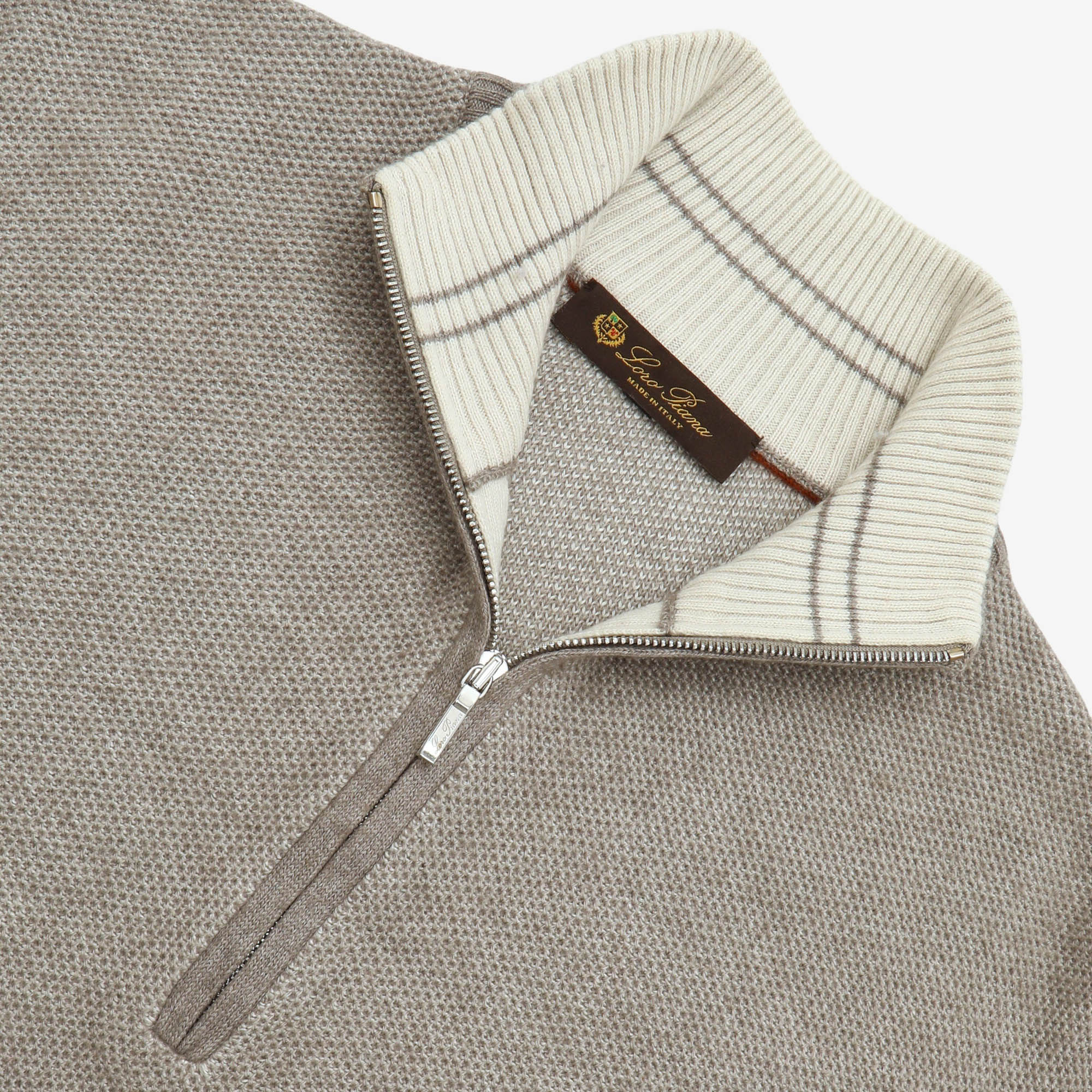 Silk Cashmere Quarter Zip Sweater