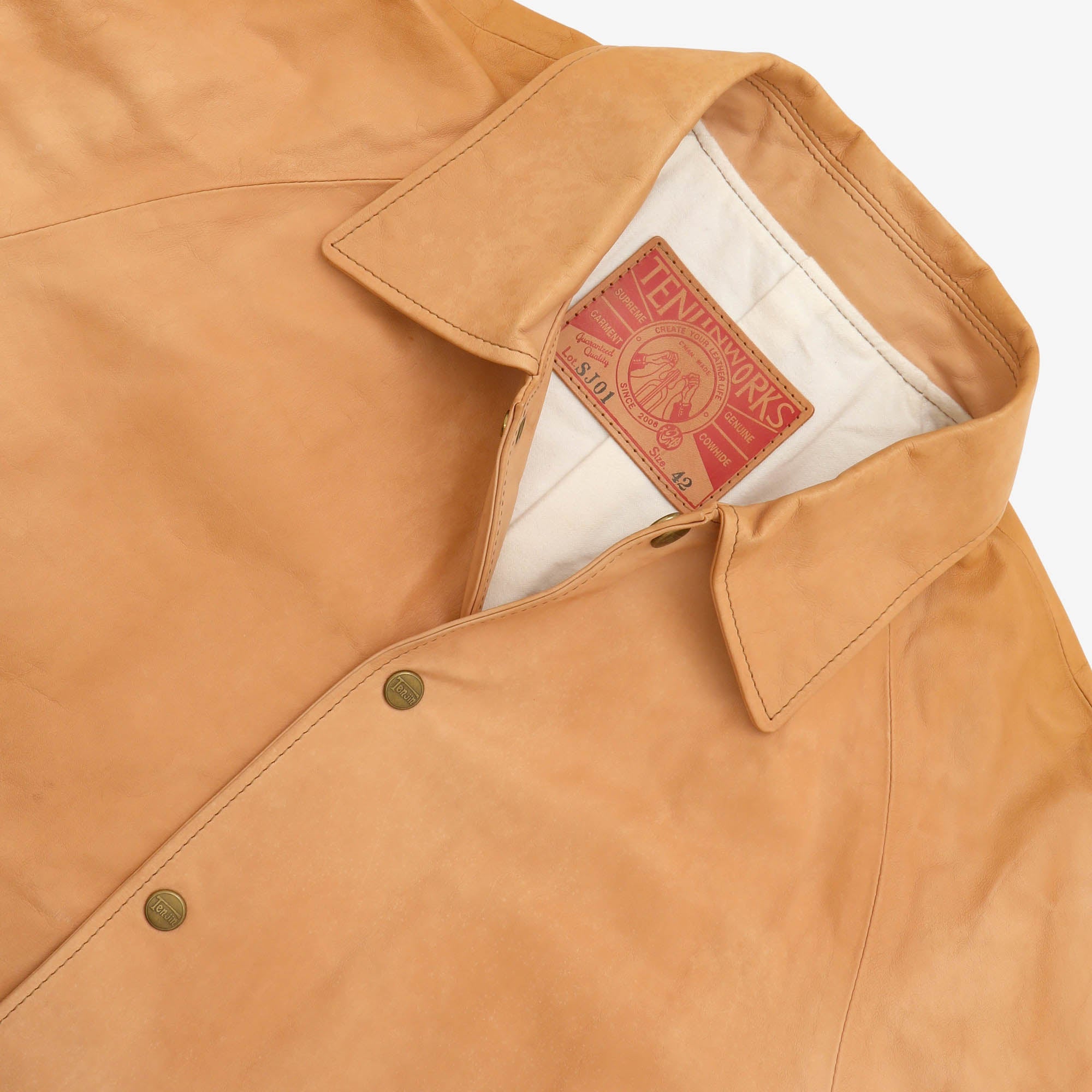 SJ01 Leather Coaching Jacket