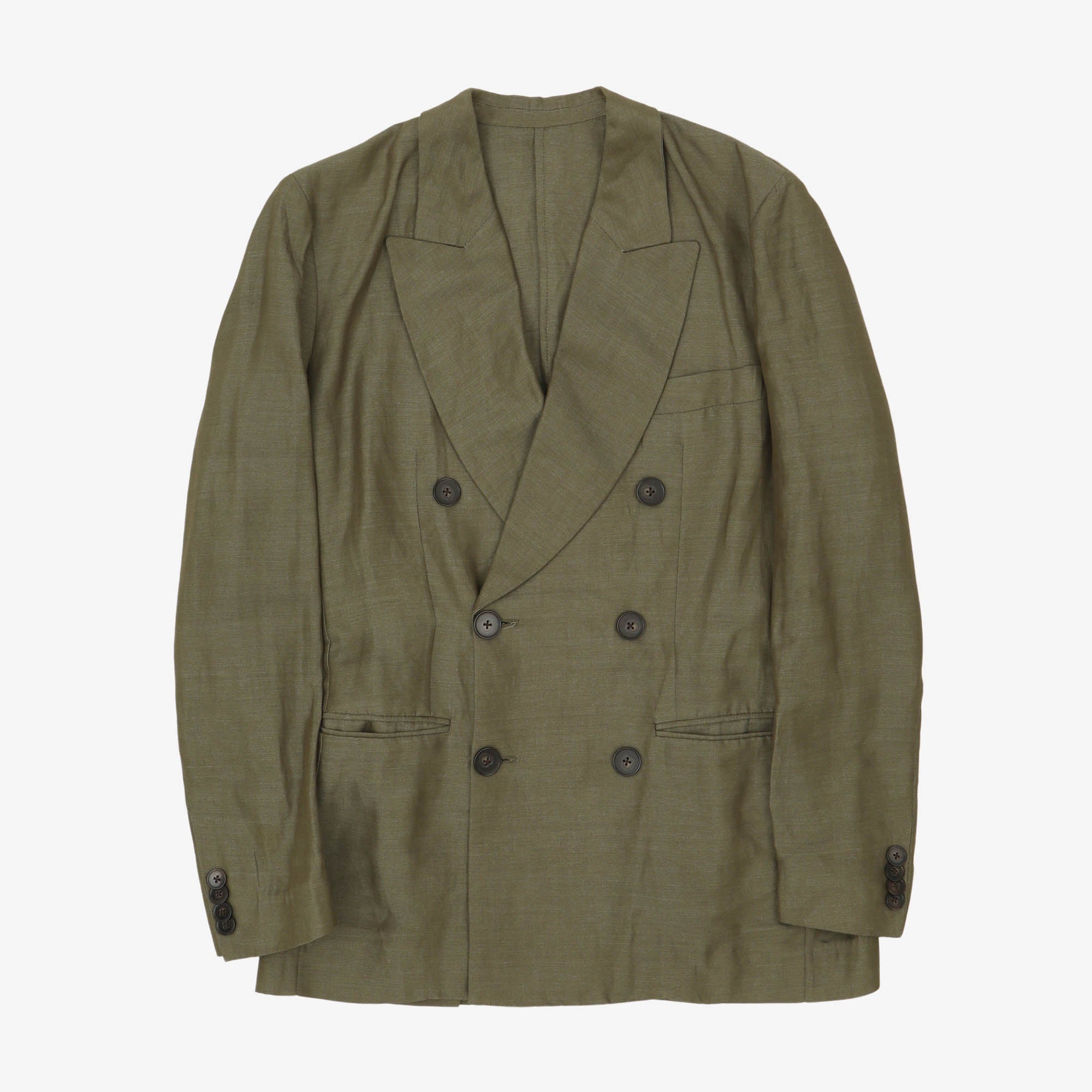 Unlined Linen Blend DB Suit