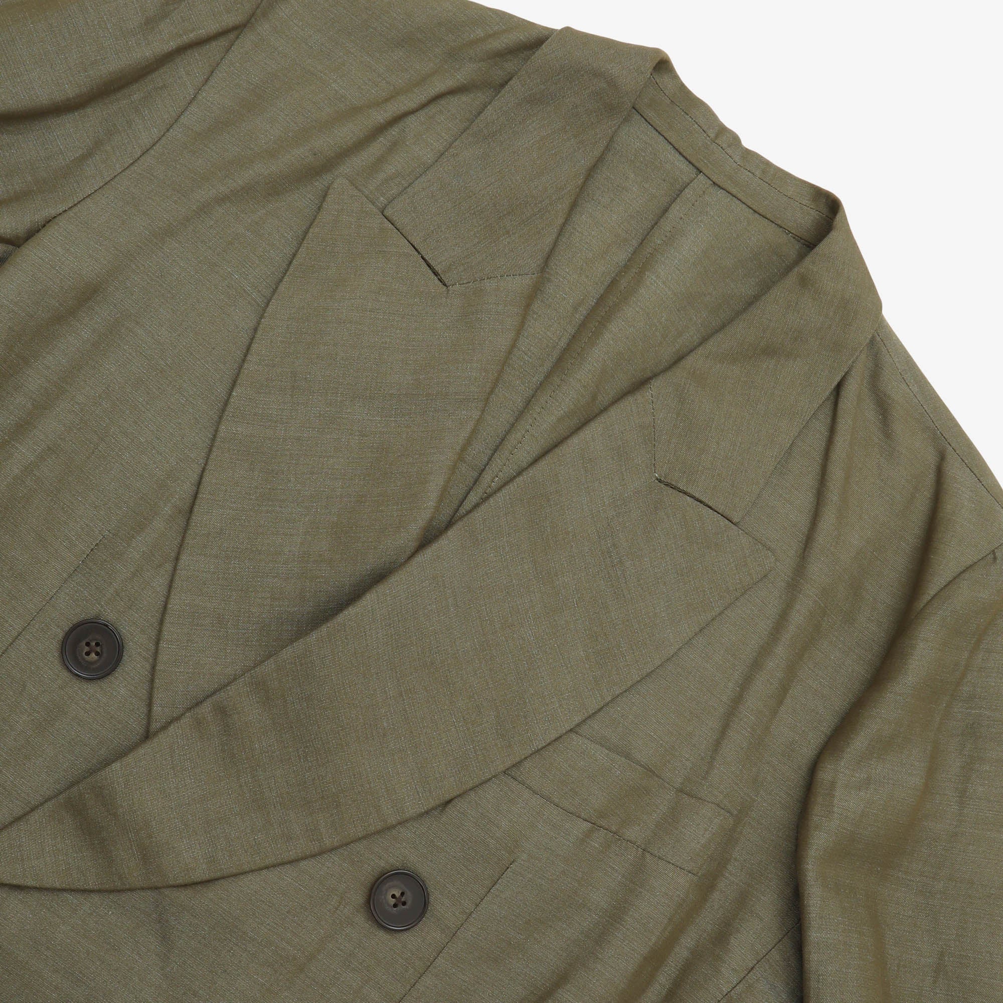 Unlined Linen Blend DB Suit