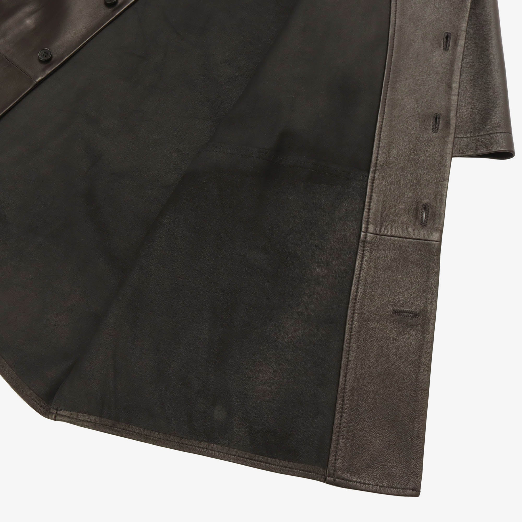 Textured Leather Shirt