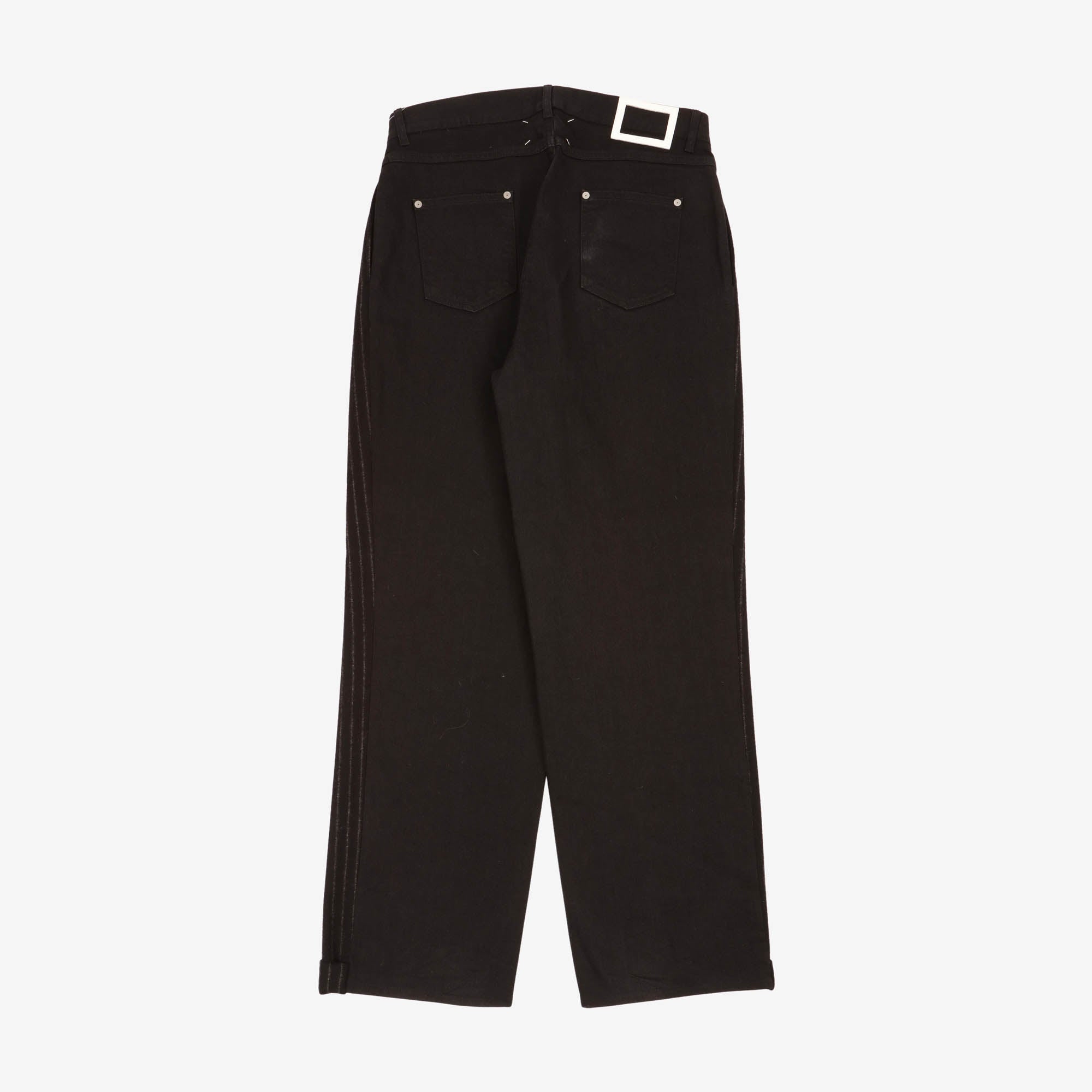Pinstripe Wool Denim Trousers (34W X 34L)