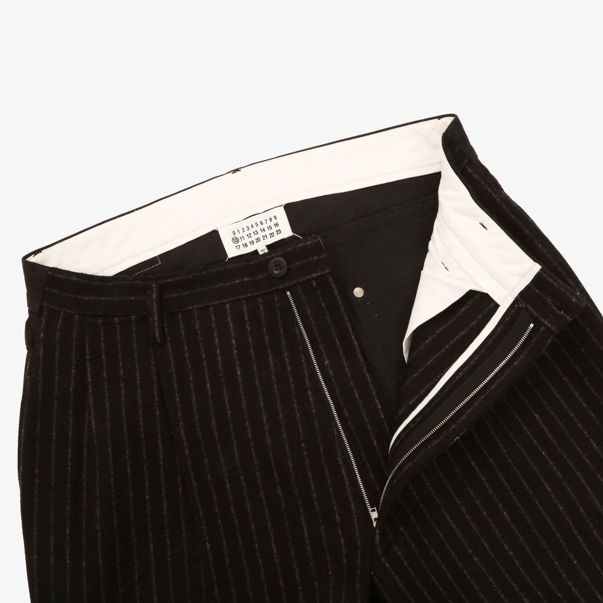 Pinstripe Wool Denim Trousers (34W X 34L)