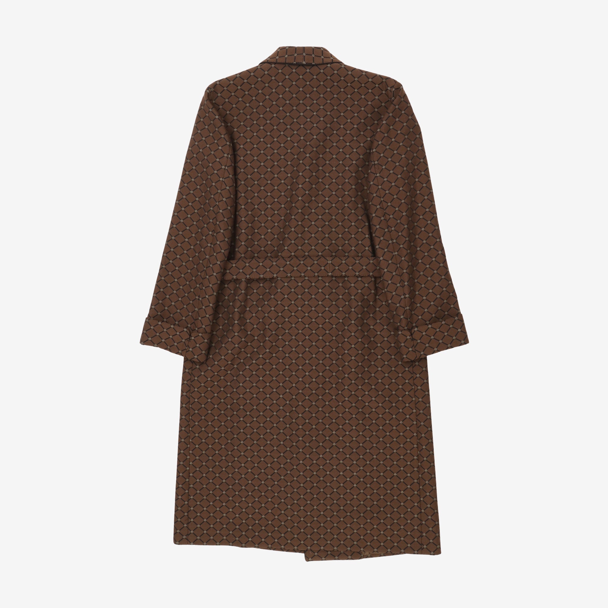 Logo Jacquard Shawl Belted Dressing Gown