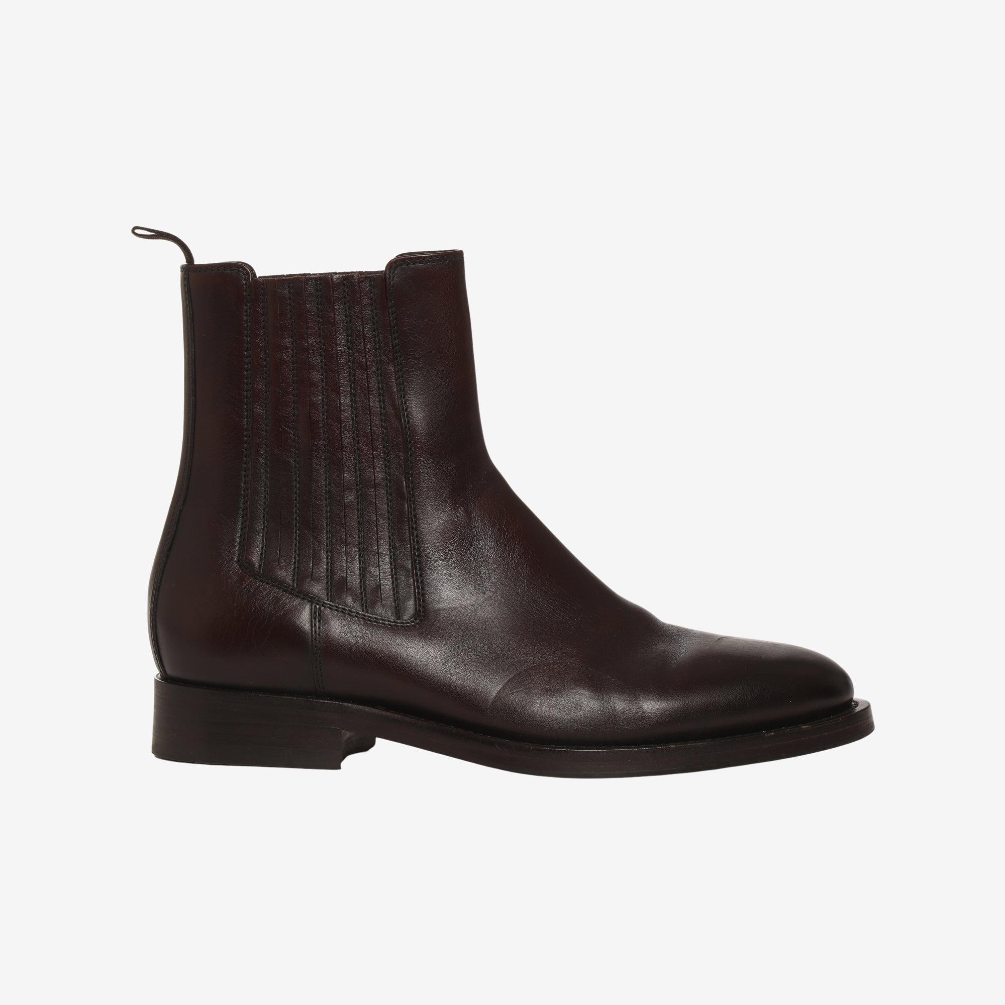 Burnished Leather Chelsea Boots
