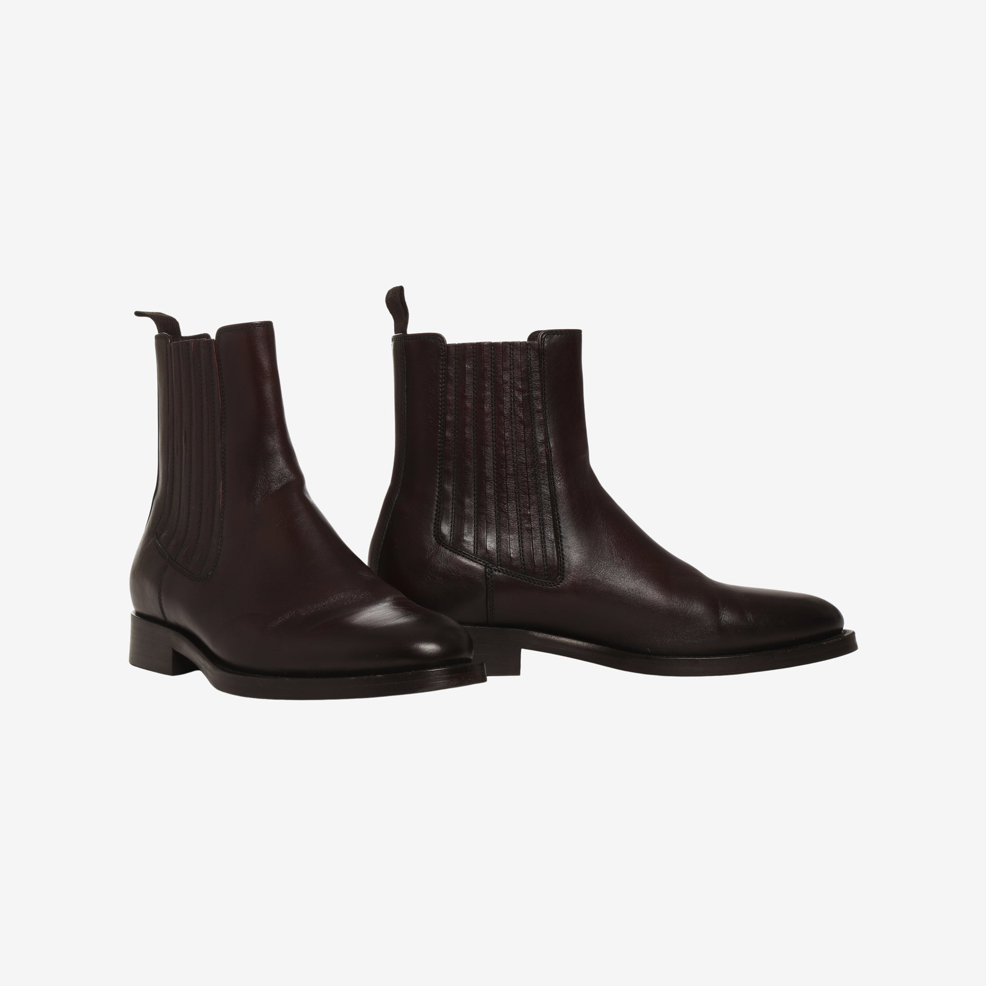 Burnished Leather Chelsea Boots