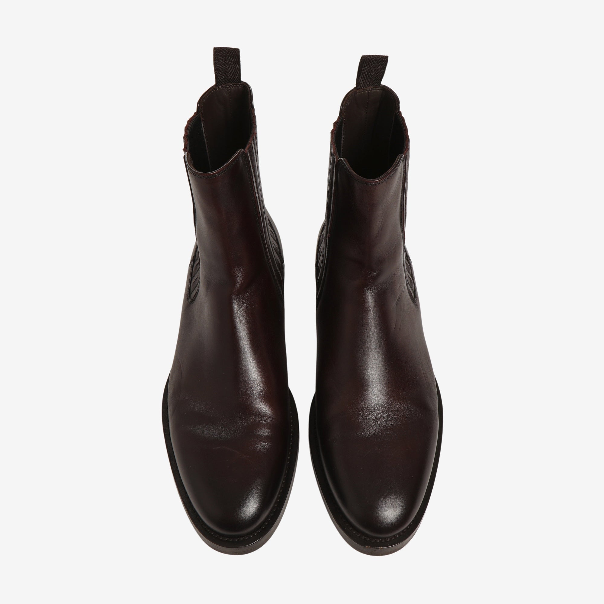 Burnished Leather Chelsea Boots