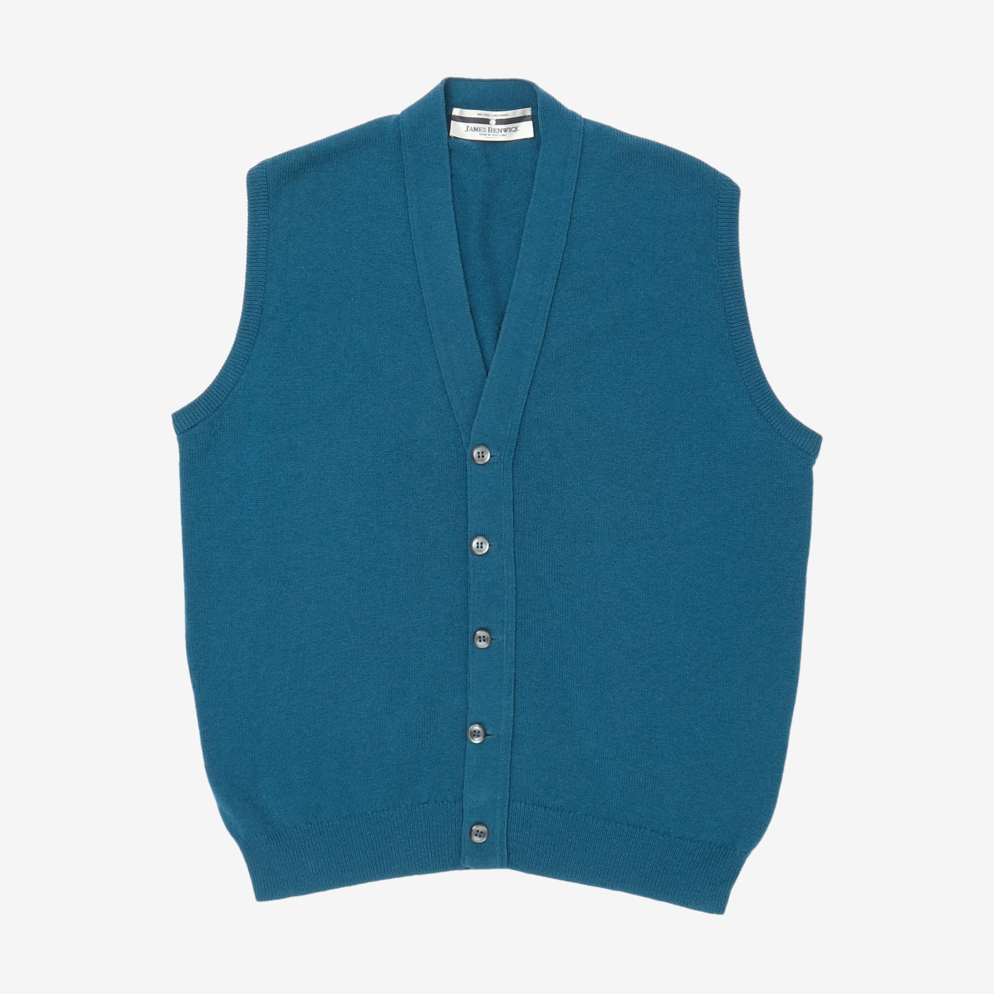 Lambswool Sleeveless Cardigan