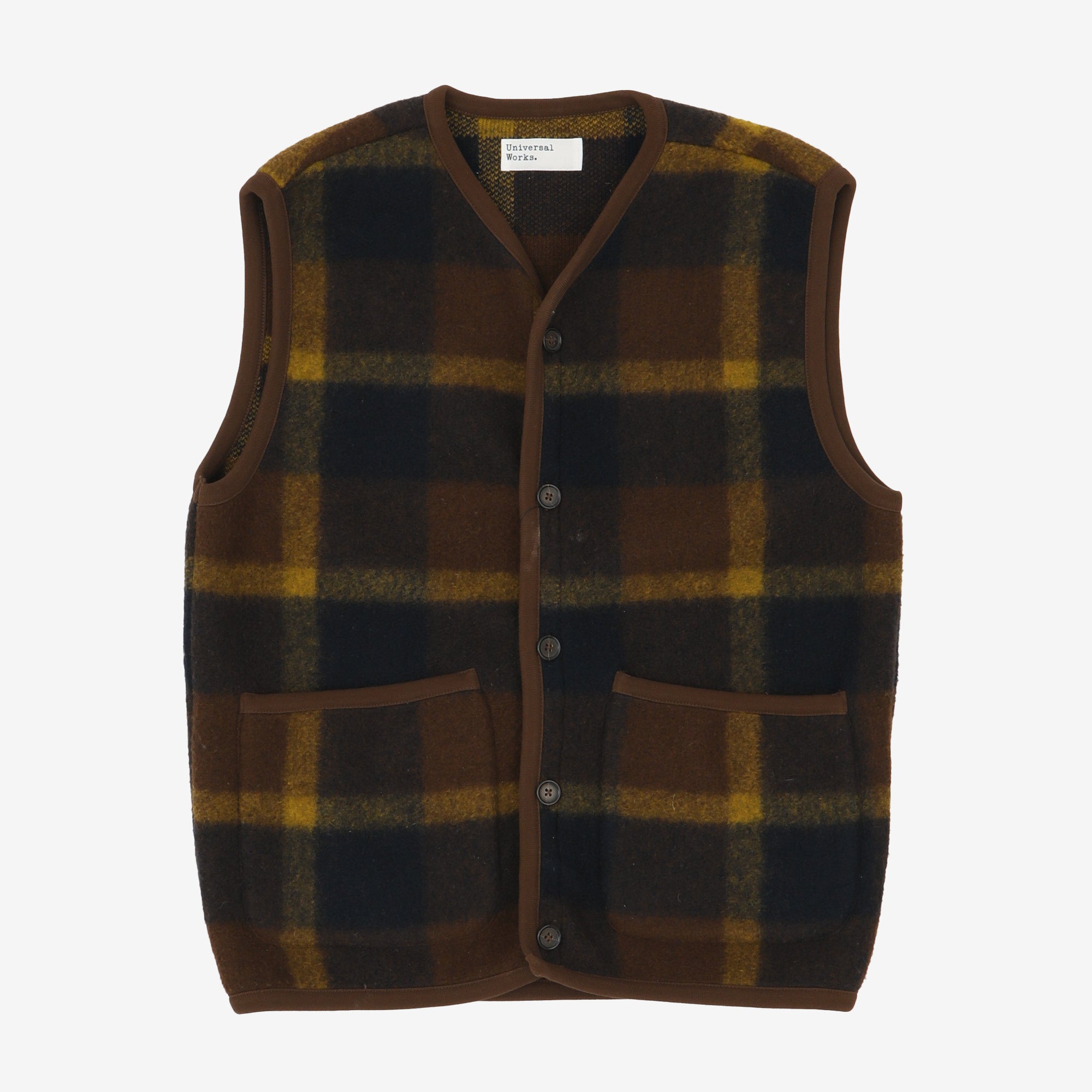 Plaid Fleece Vest