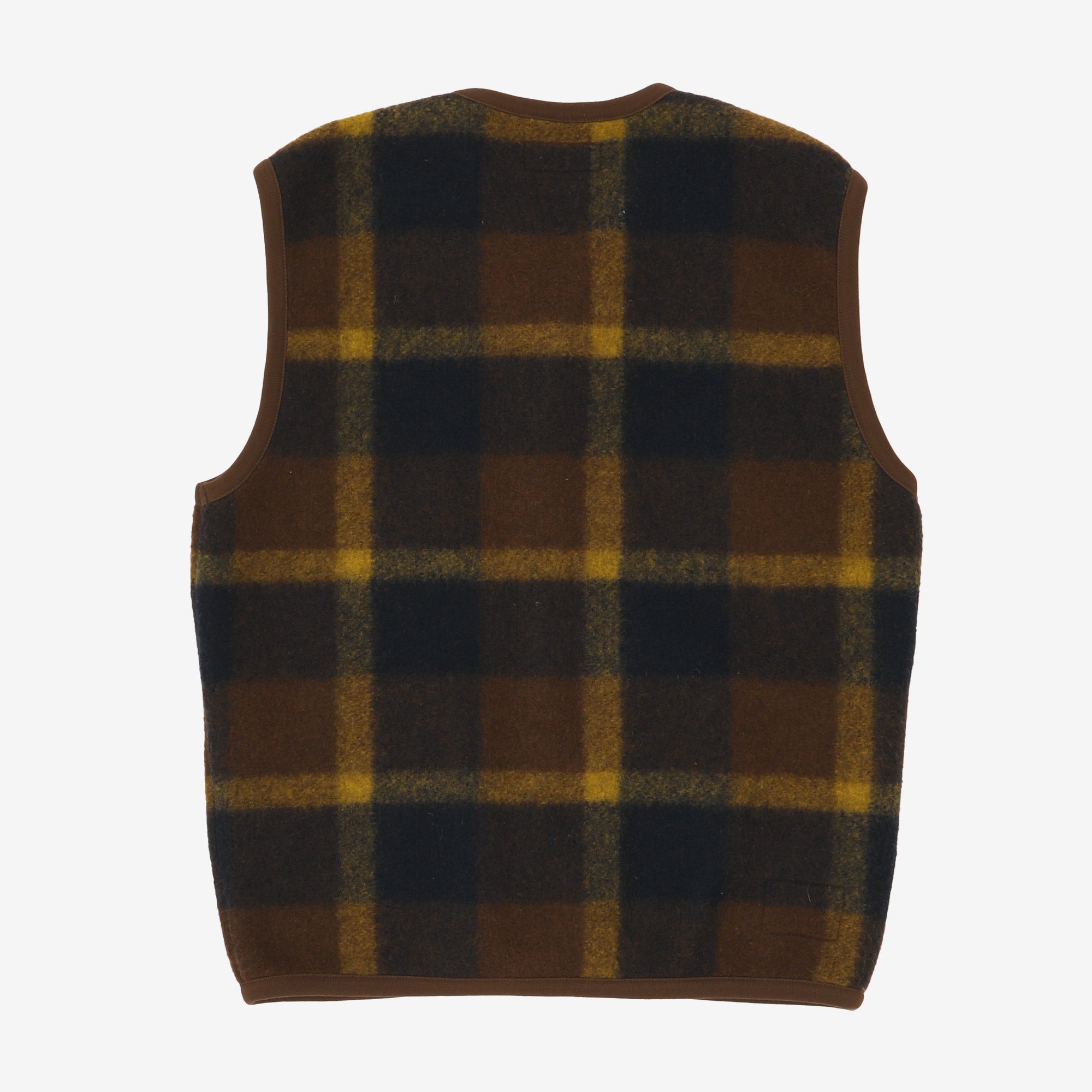 Plaid Fleece Vest