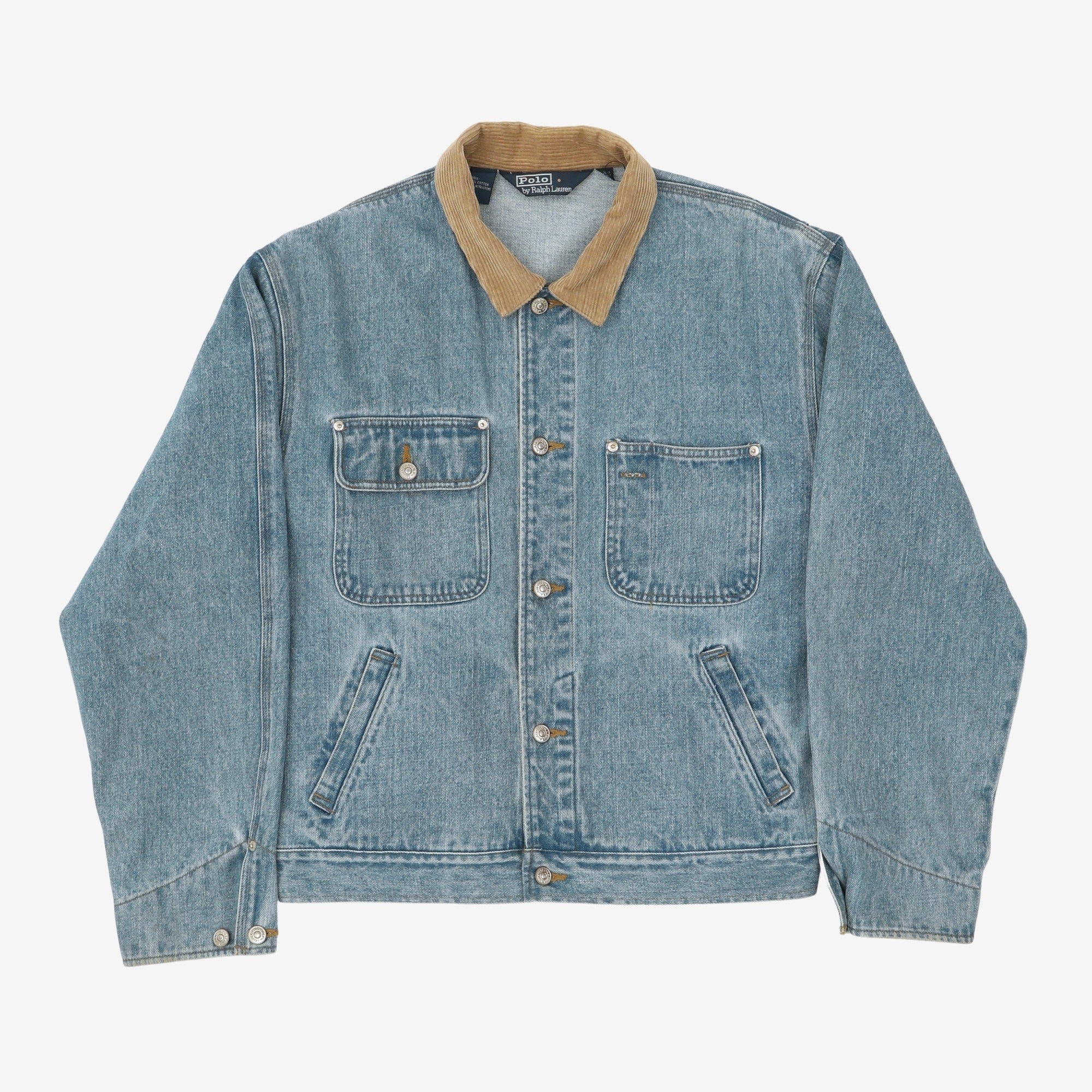 US Flag Polo Denim Jacket