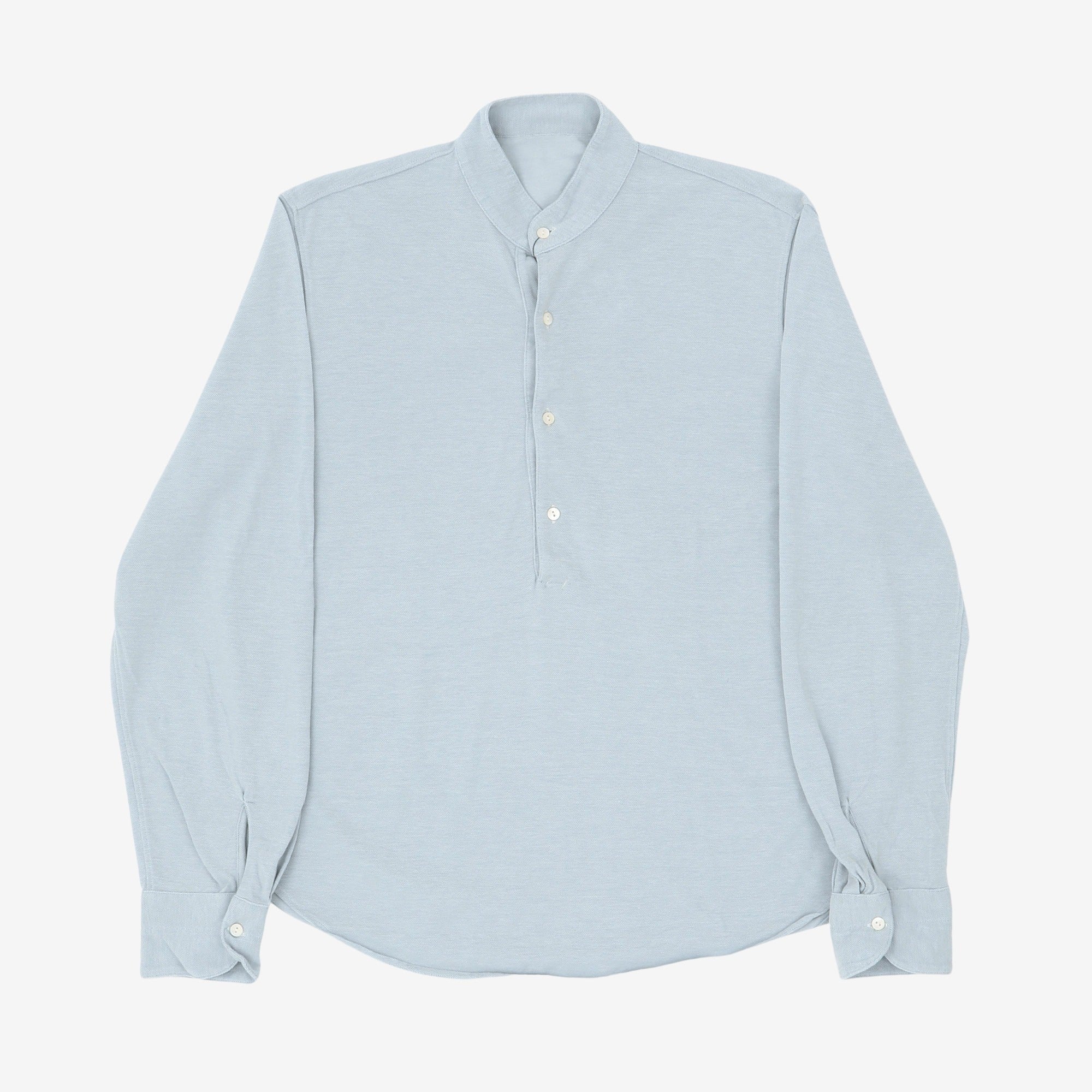 LS Band Collar Pique Shirt