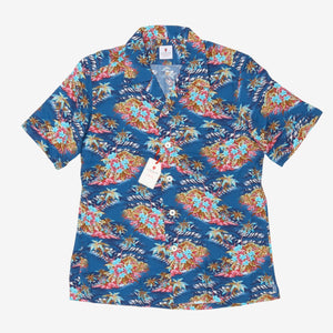 Flower Patterned Open Collar Shirt