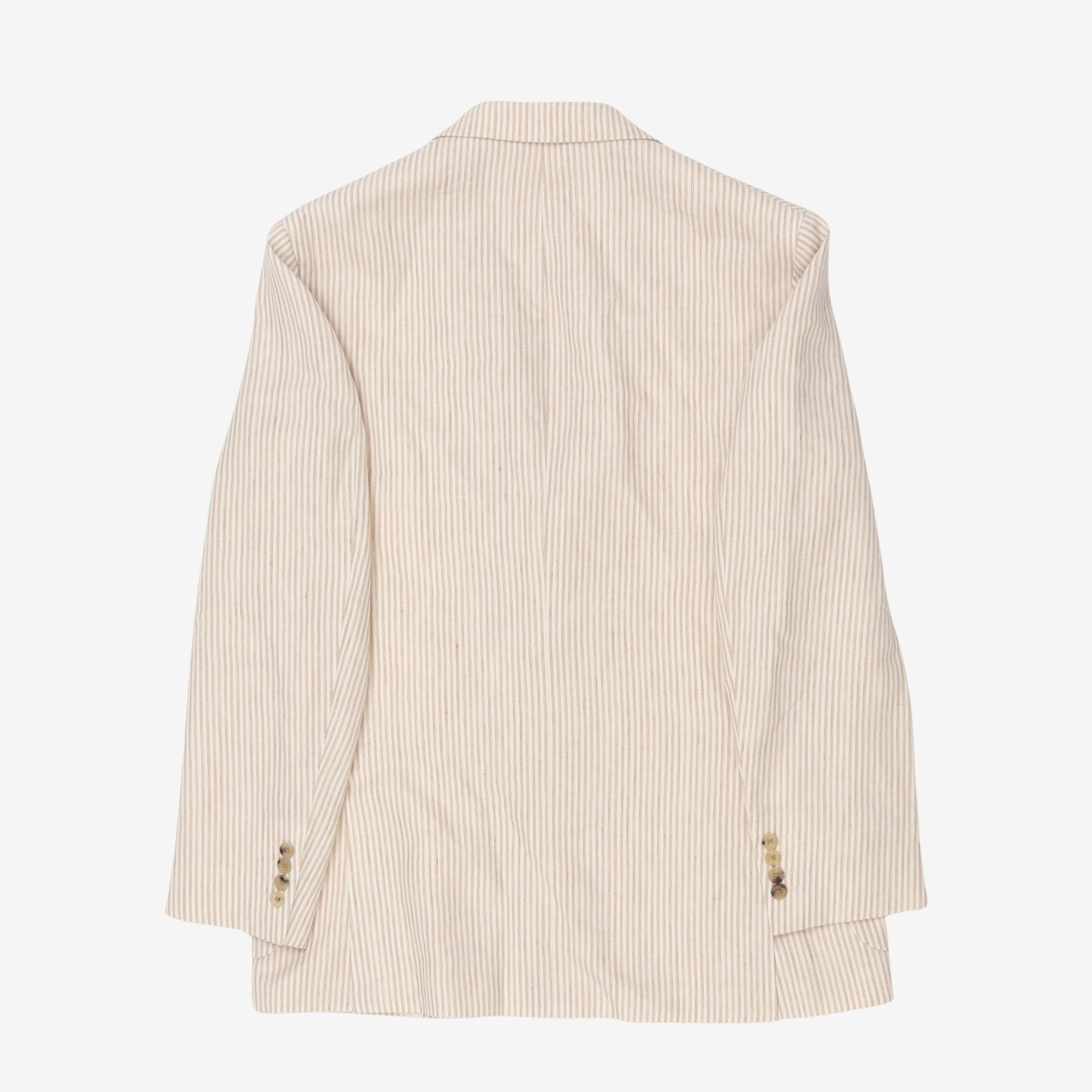 Linen Blend Striped Blazer