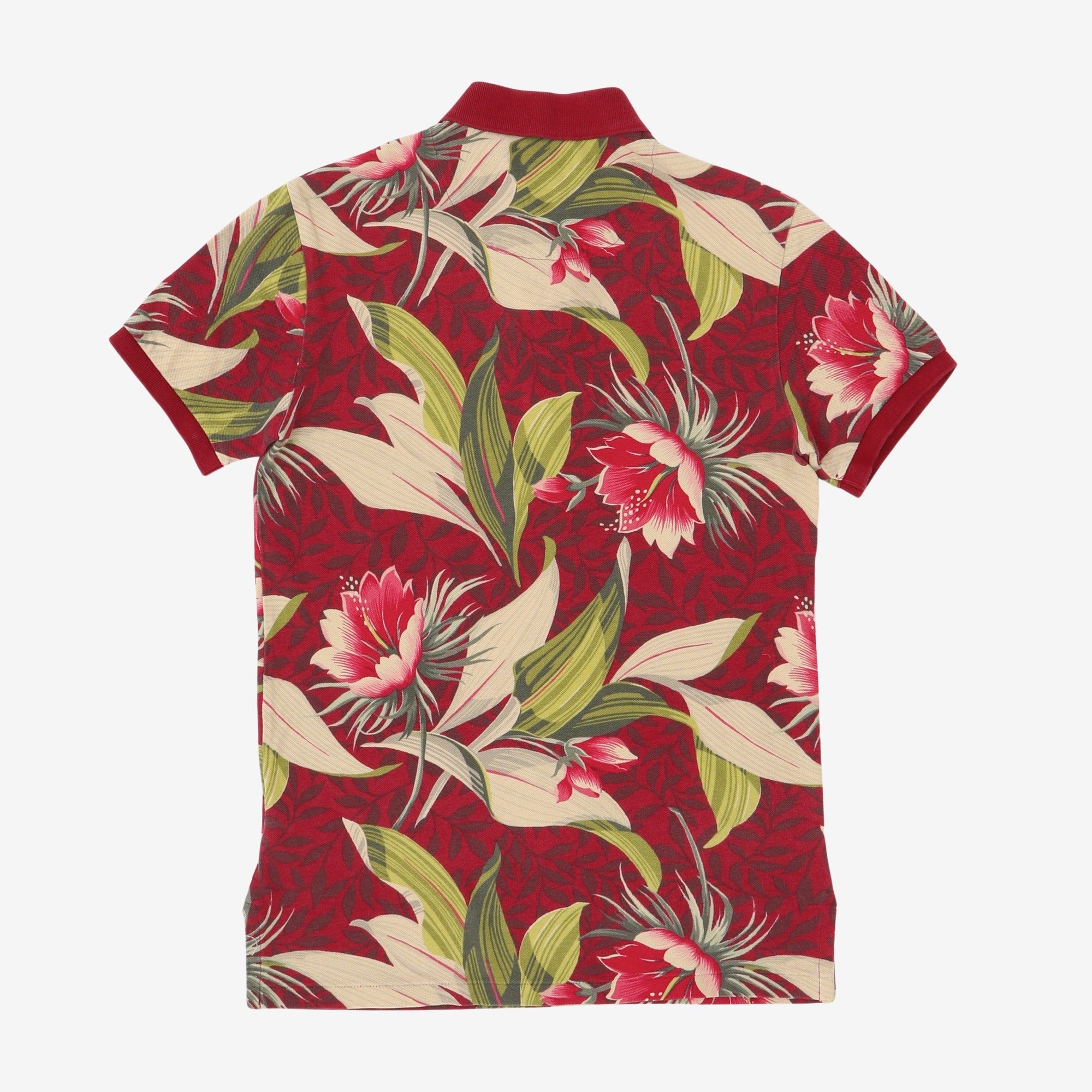 Hawaiian Print Polo Shirt