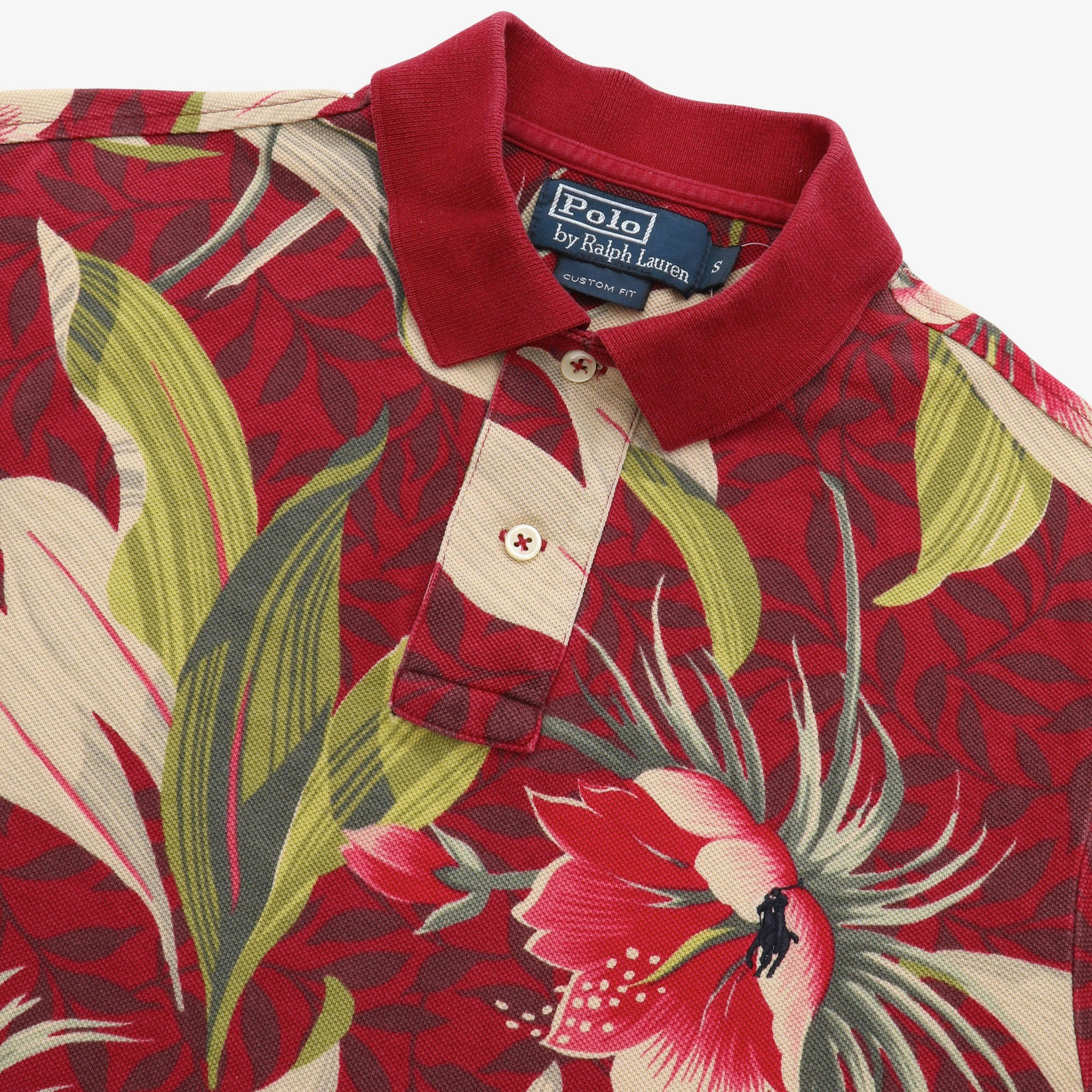 Hawaiian Print Polo Shirt