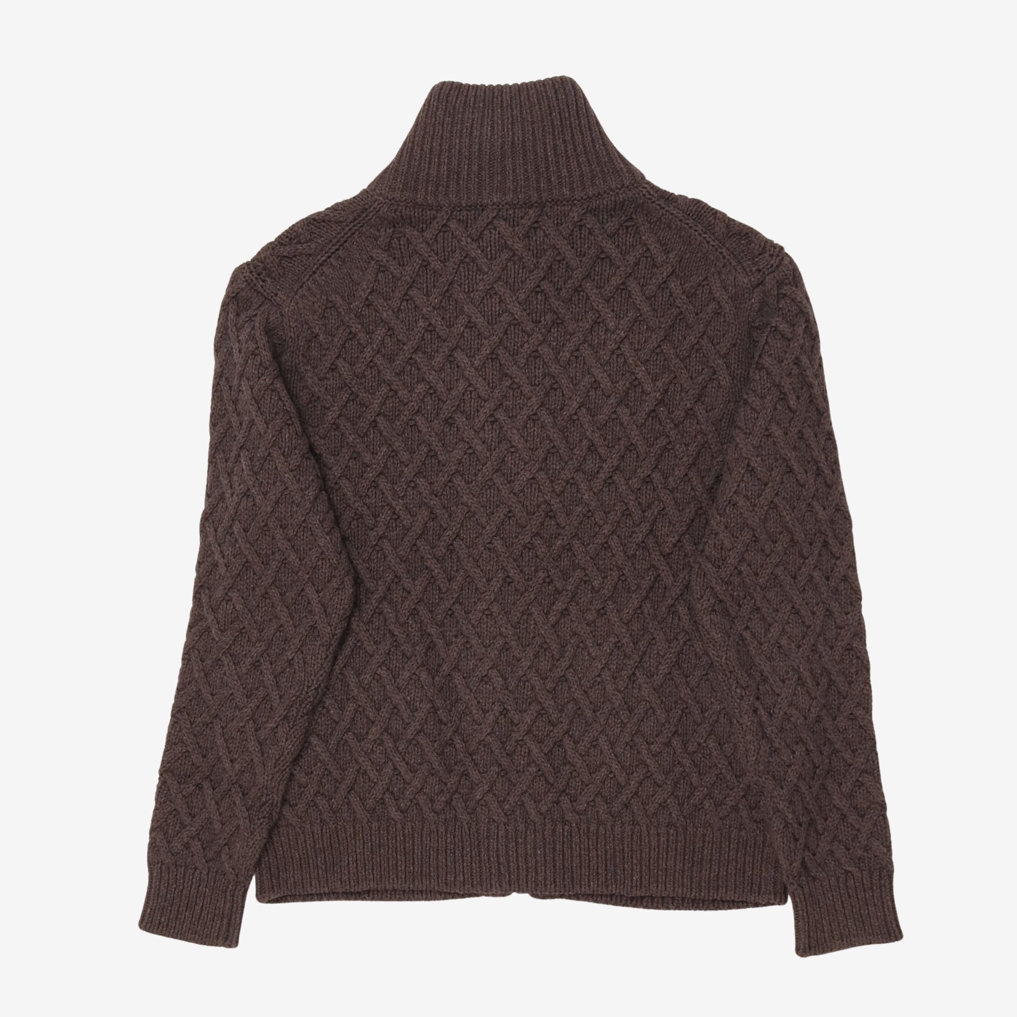 Chunky Cable Zipped Cardigan