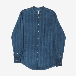 Collarless Linen Shirt