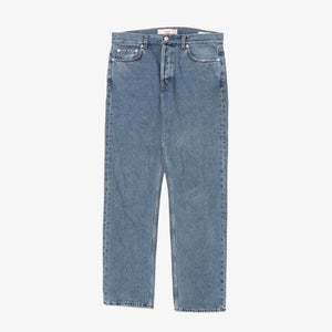 Straight Cut Washed Denim